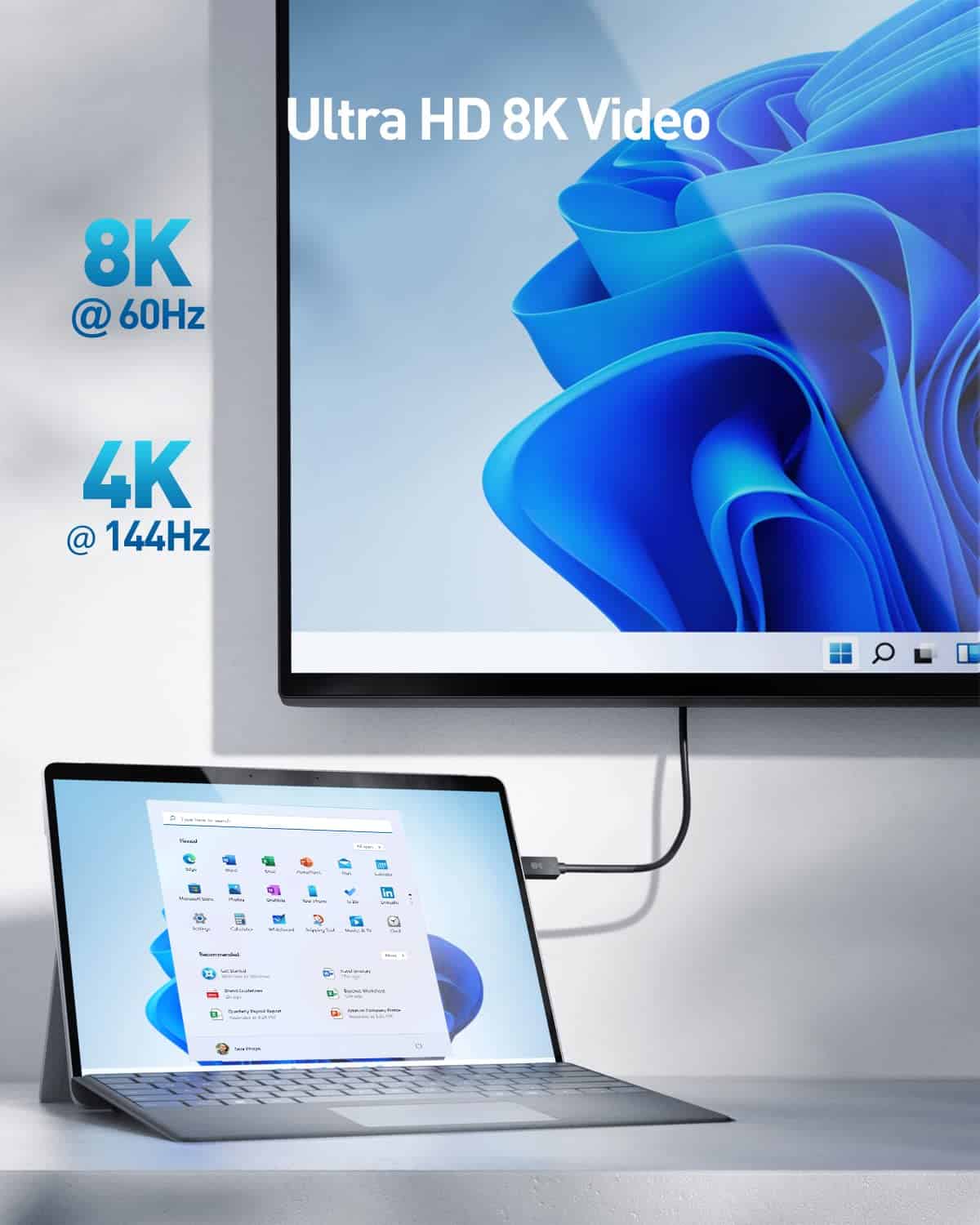 Cable Matters 32.4gbps Usb-c To Displayport 1.4 Cable 6 - Image 4