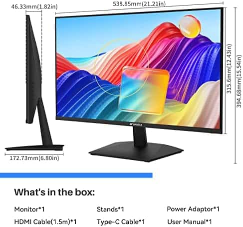 Monitor SANSUI 24'' FHD 75Hz USB C HDMI VGA 3.5mm 3000:1 - Imagen 10