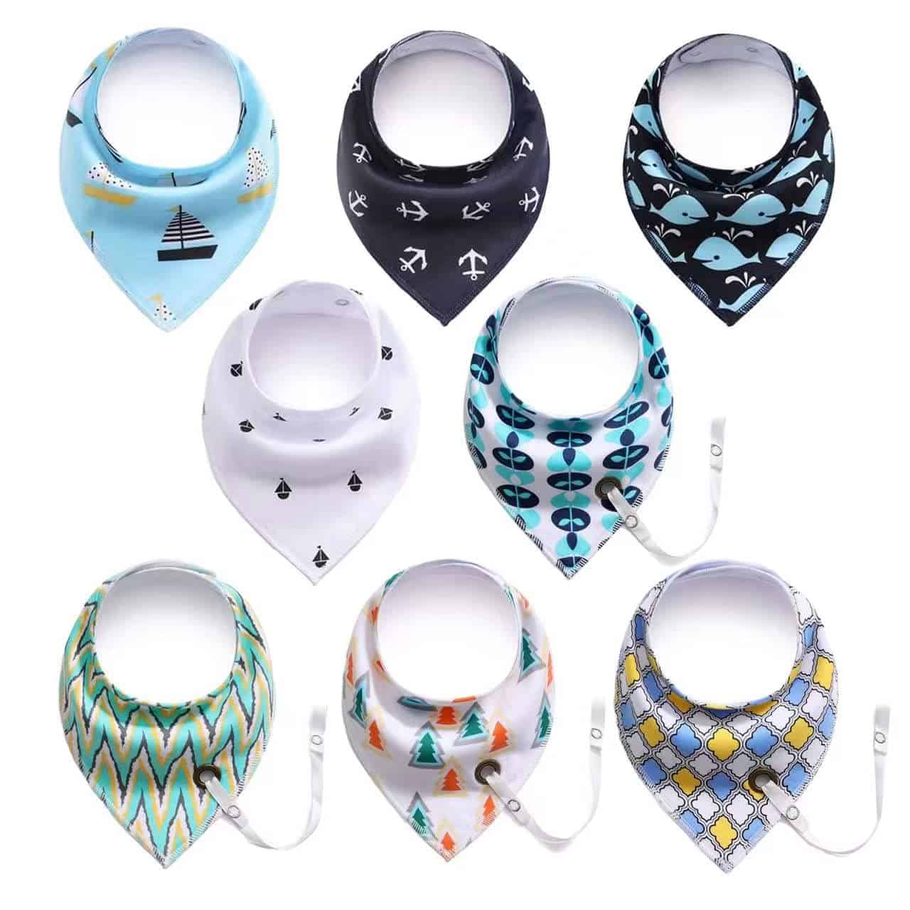 Xiao Canggu 8-Pack Baberos para Bebés Baberos -Color2