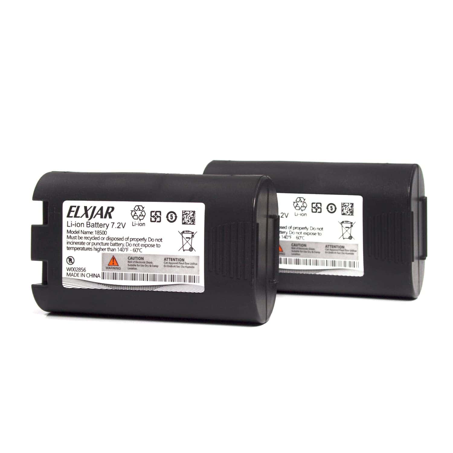 (Paquete de 2) Batería de Litio de 7.4V y 1600mAh de