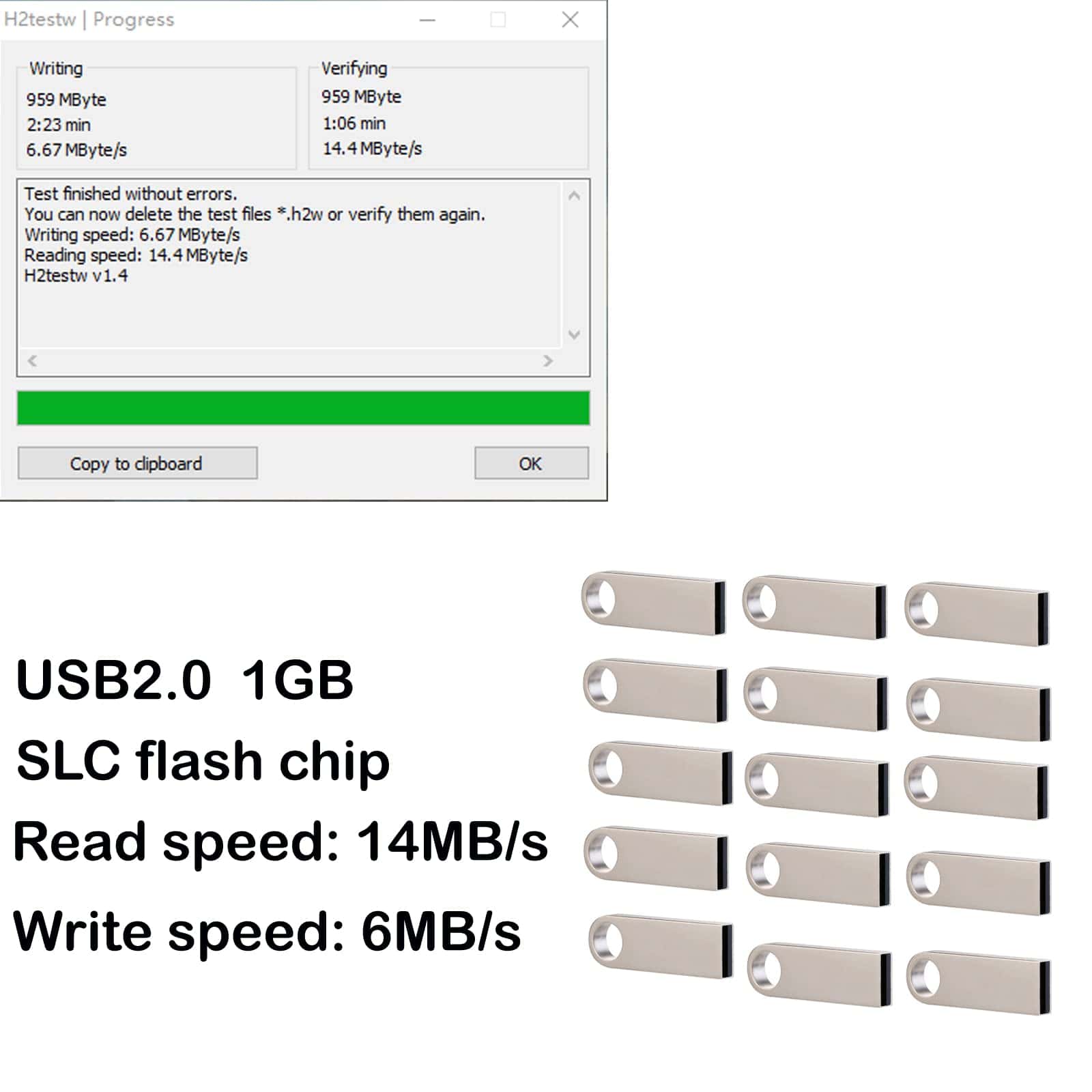 Alternative view of Paquete de 100 unidades de lcwamy USB 1GB Mini Thumb Drive