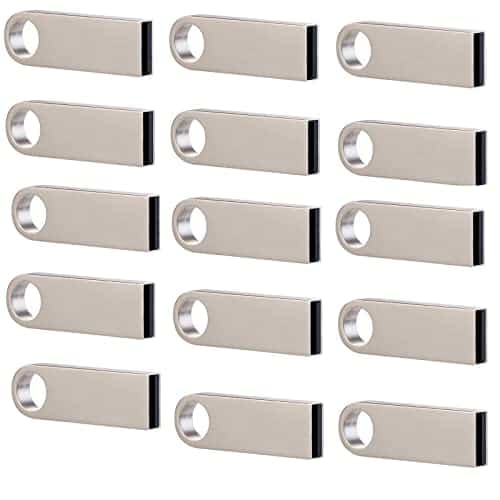 Paquete de 100 unidades de Memoria USB lcwamy de 16GB Plata
