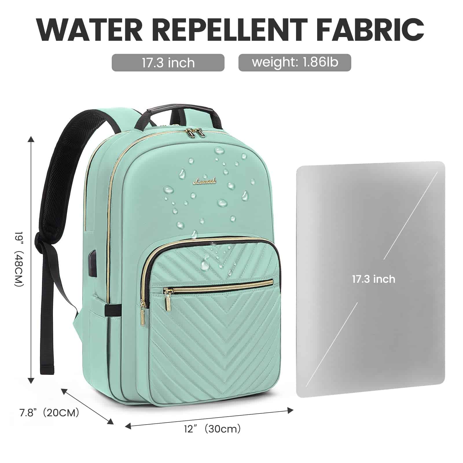 Alternative view of Mochila Para Mujer LOVEBOOK Para Laptop 17.3'' -Azul