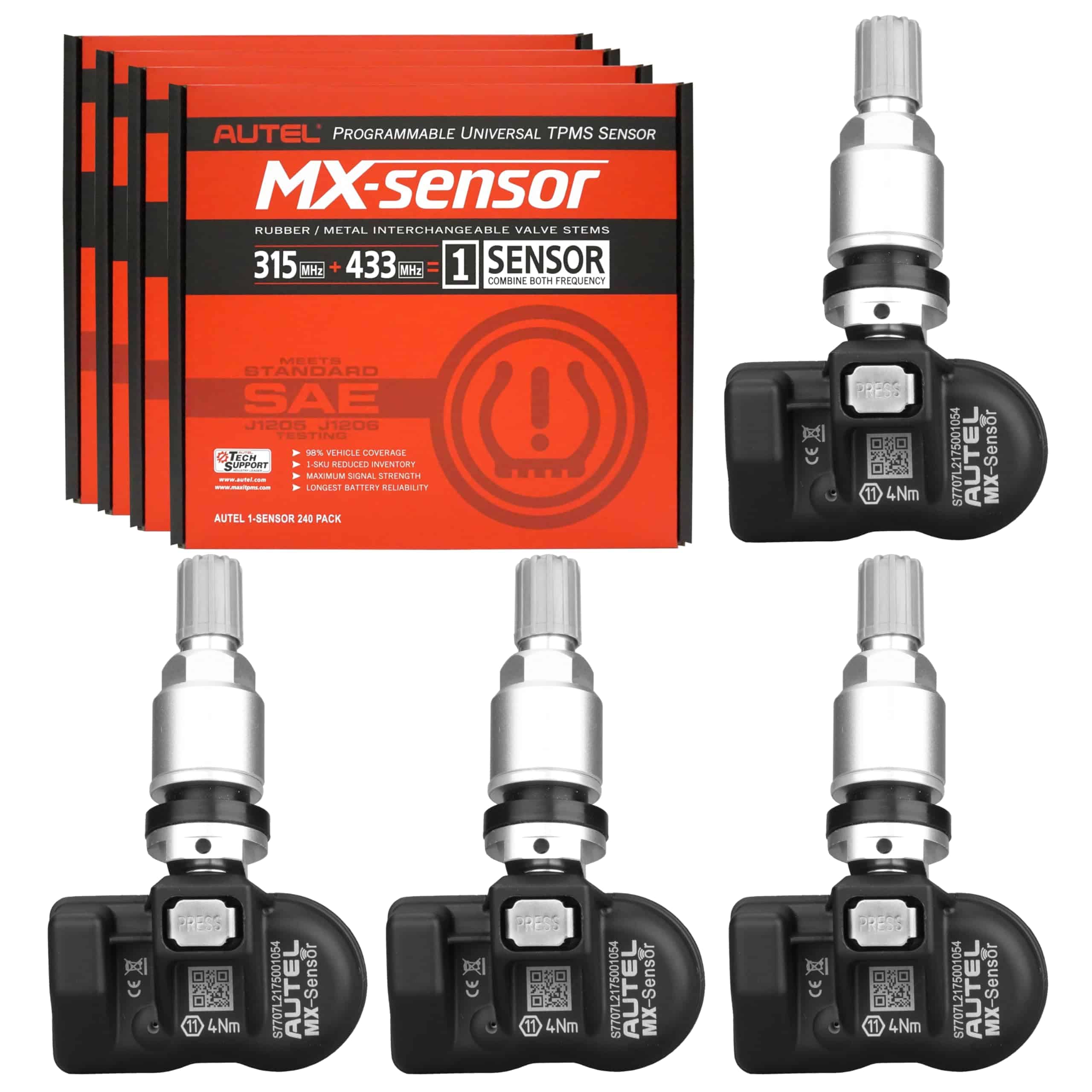 Sensor de presión de neumáticos Autel MaxiTPMS MX 4pcs Pack