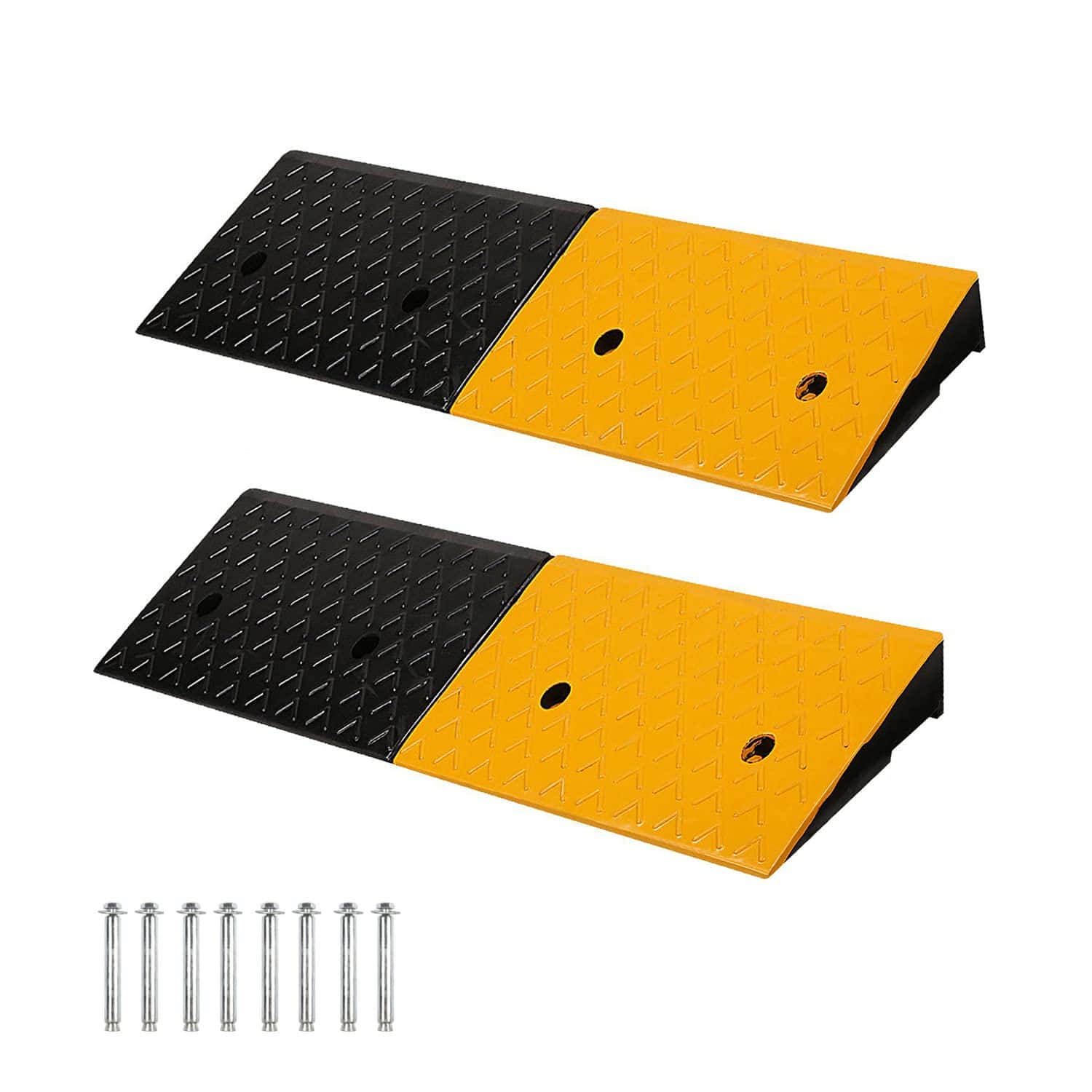 2 PCS Pista de Goma para Rampas de Bordillo de 2'' de