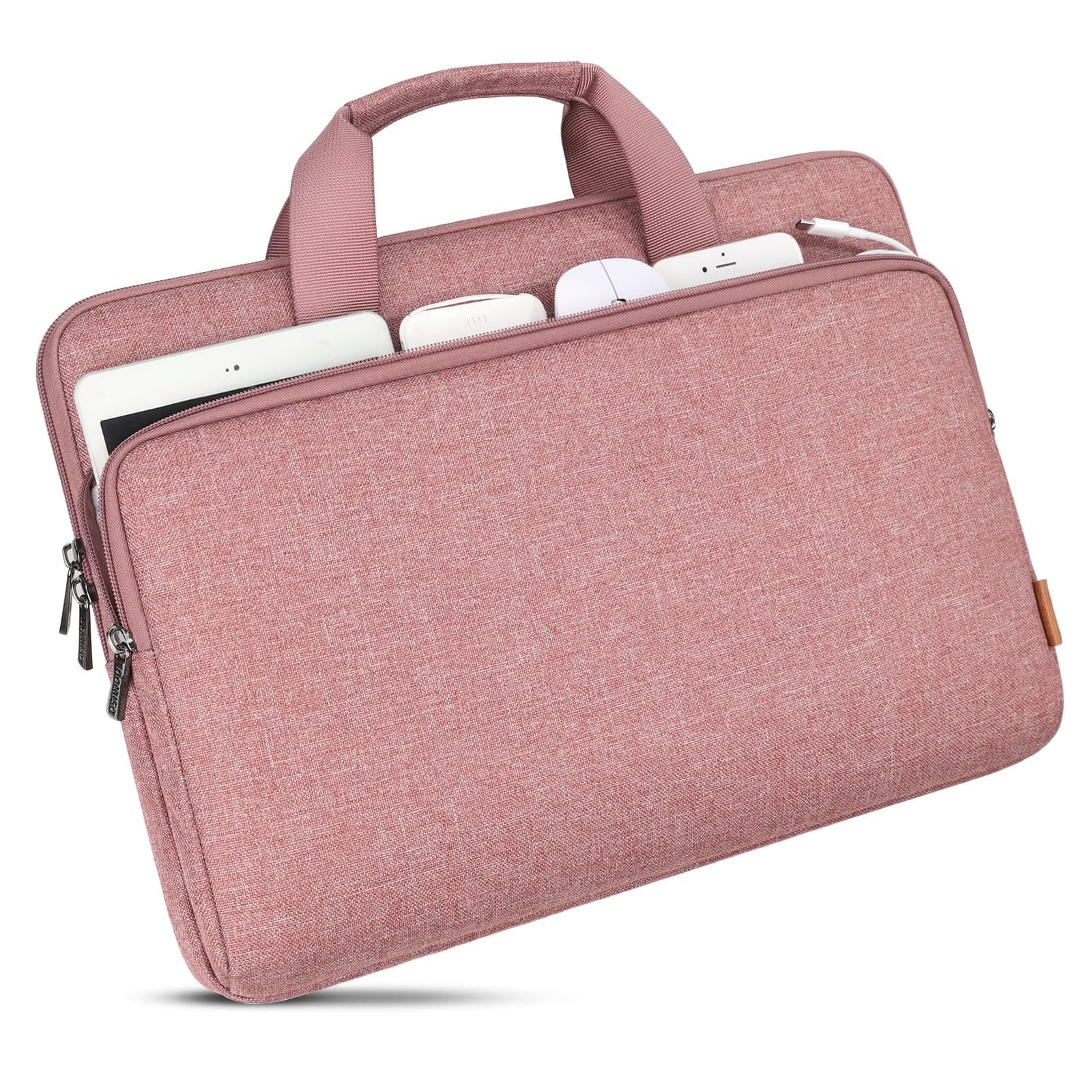 Bolso Tipo Maletin para Laptop DOMISO de 17.3" Rosa - Image 6