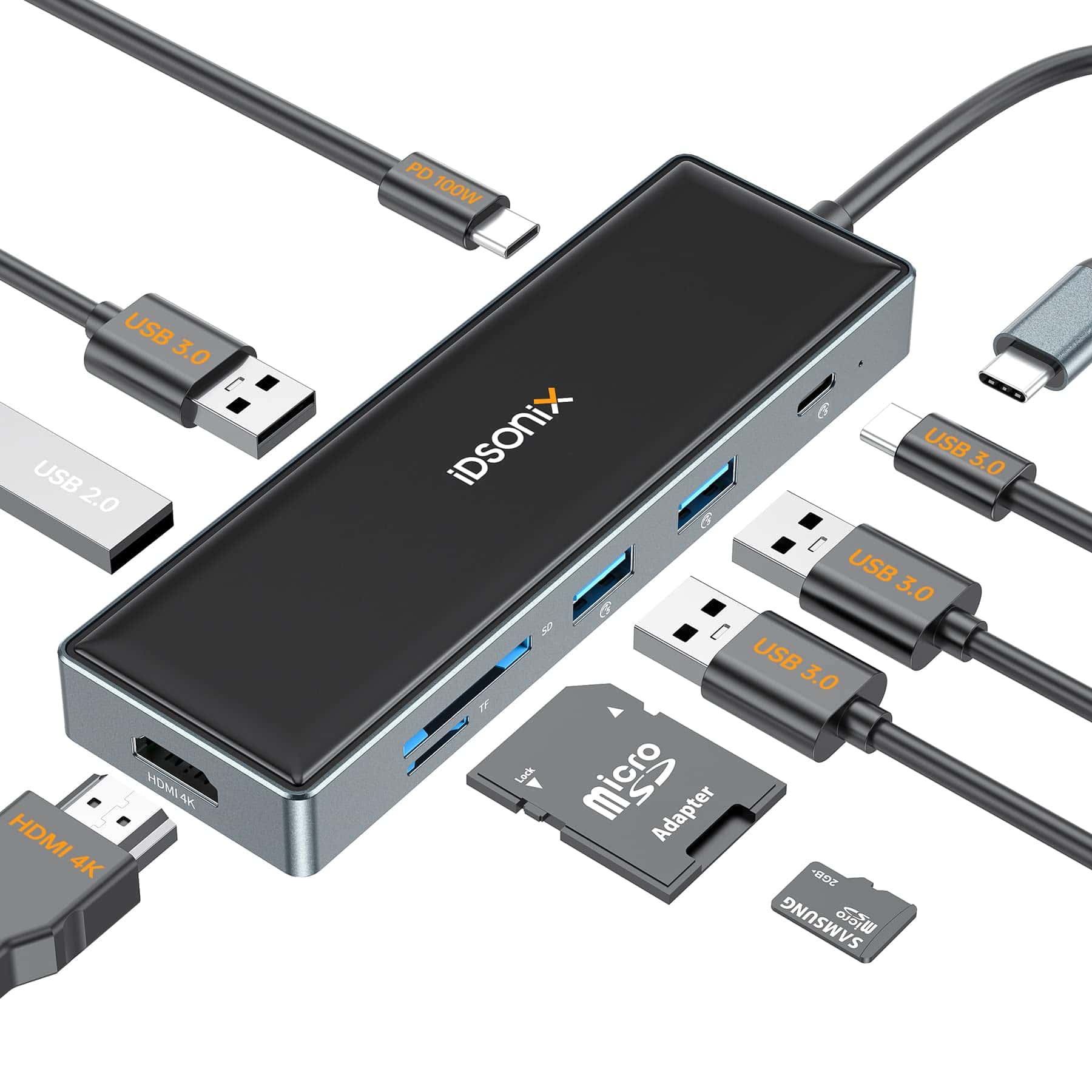 Estación De Acoplamiento Usb C Multiport - Idsonix 9 En 1