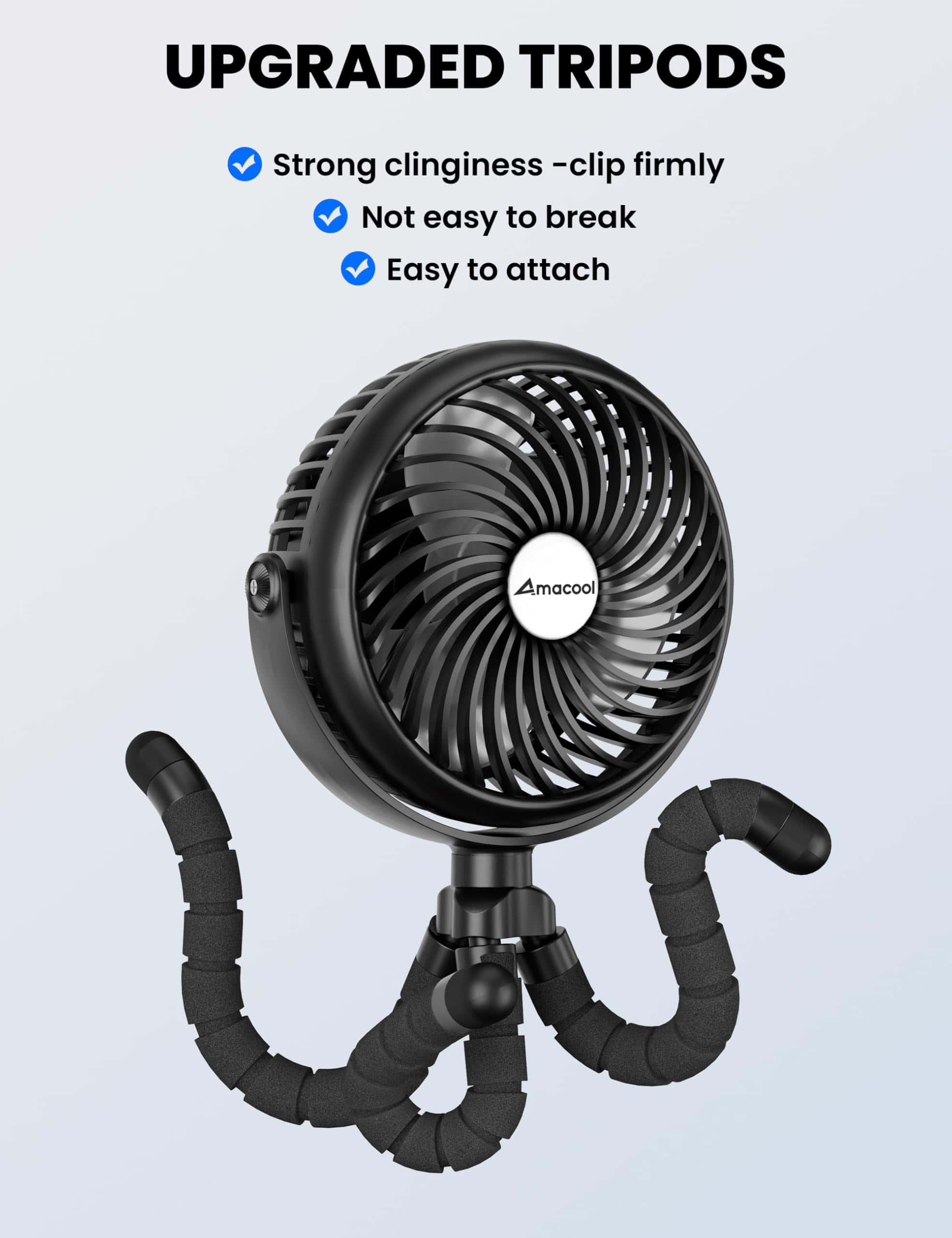 Ventilador para Cochecito de Bebé AMACOOL - 5000mAh - Image 7