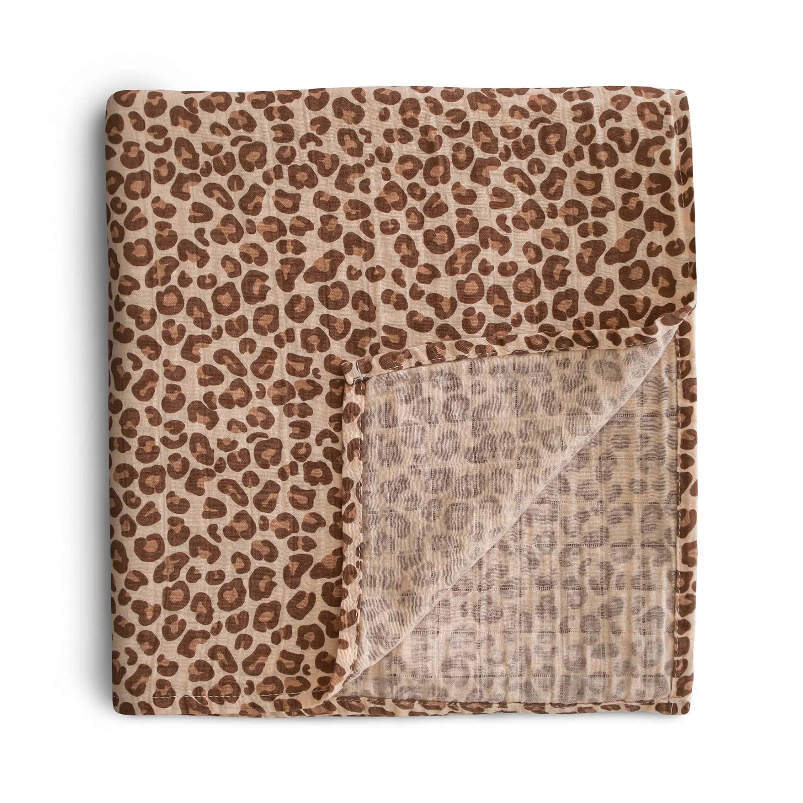 Manta de Muselina para Bebé Mushie | 100% -Leopardo