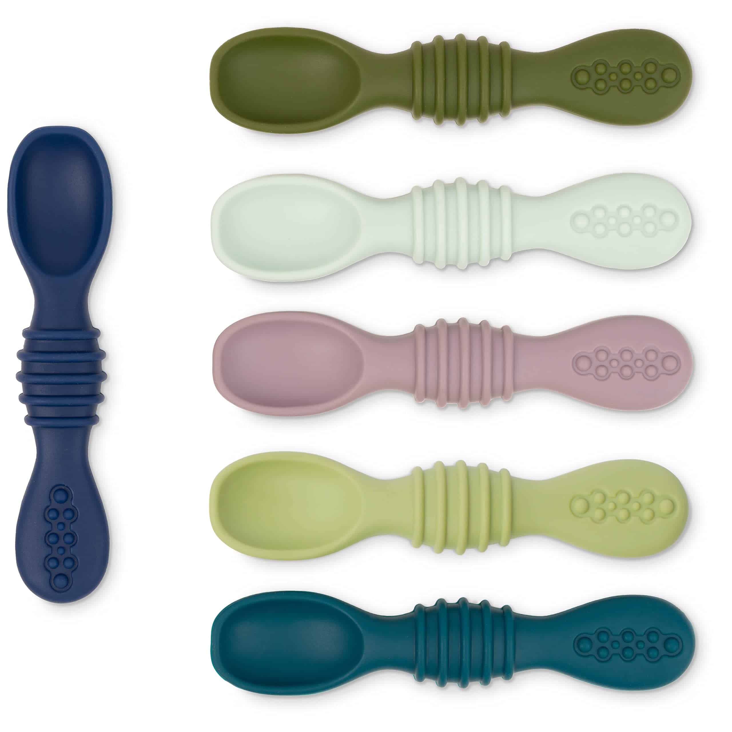 Cucharas de Silicona para Bebés Autocome 6 Meses - Set de