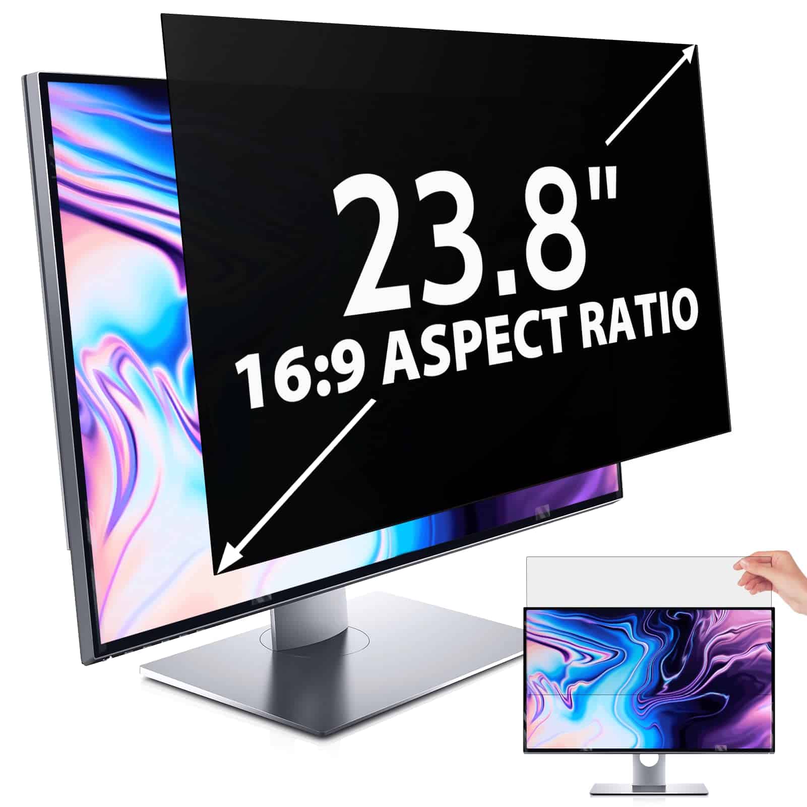 Peslv Filtro de Privacidad para Monitor de -Negro