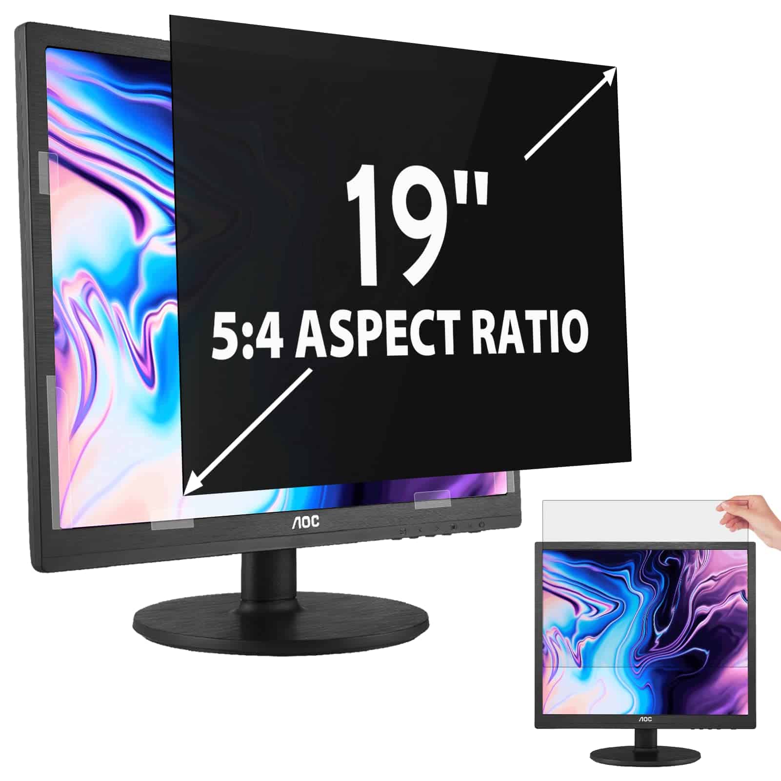 Filtro de privacidad de pantalla de computadora Peslv de 19