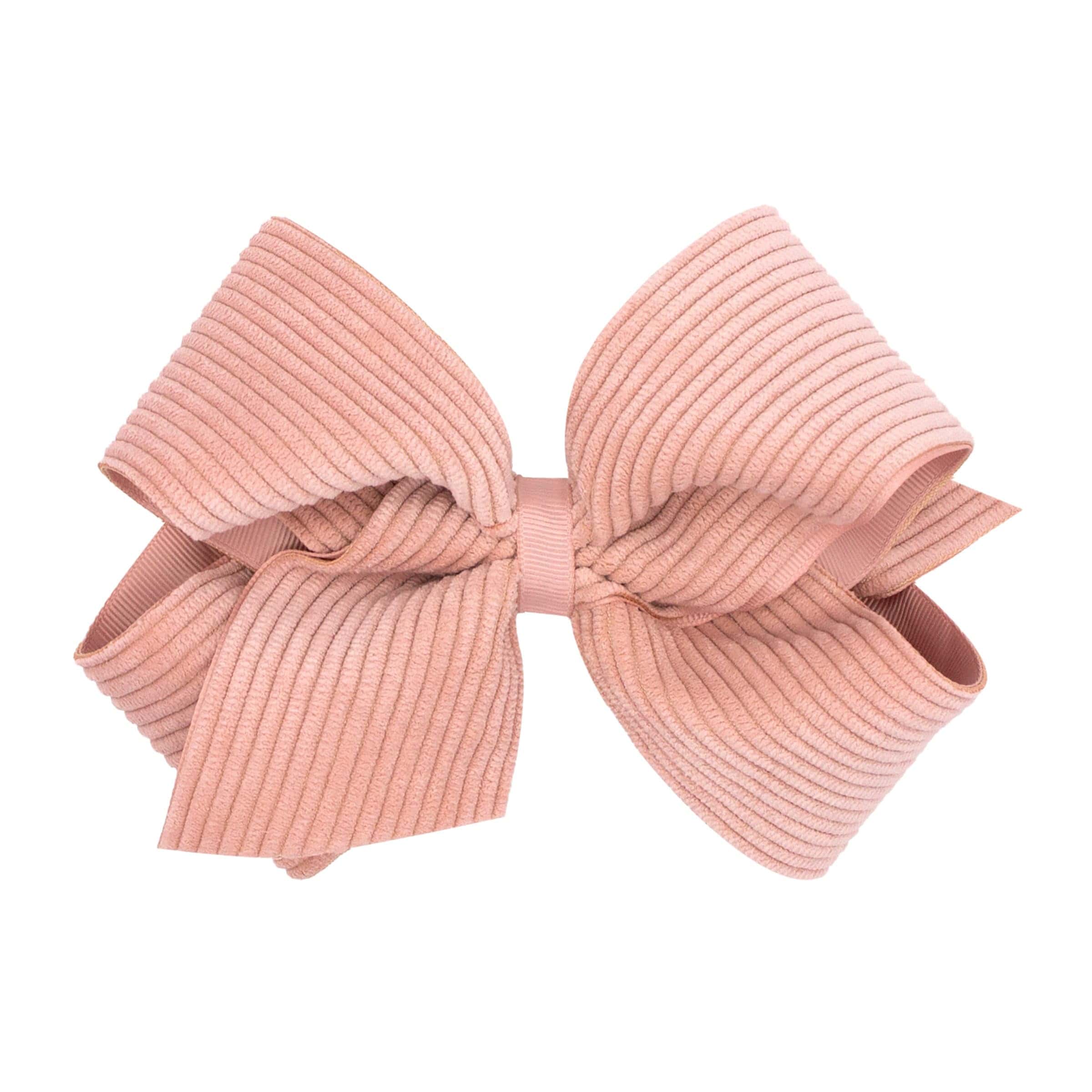 Wee Ones Girls’ Grosgrain Bow with Wide Wale Corduroy