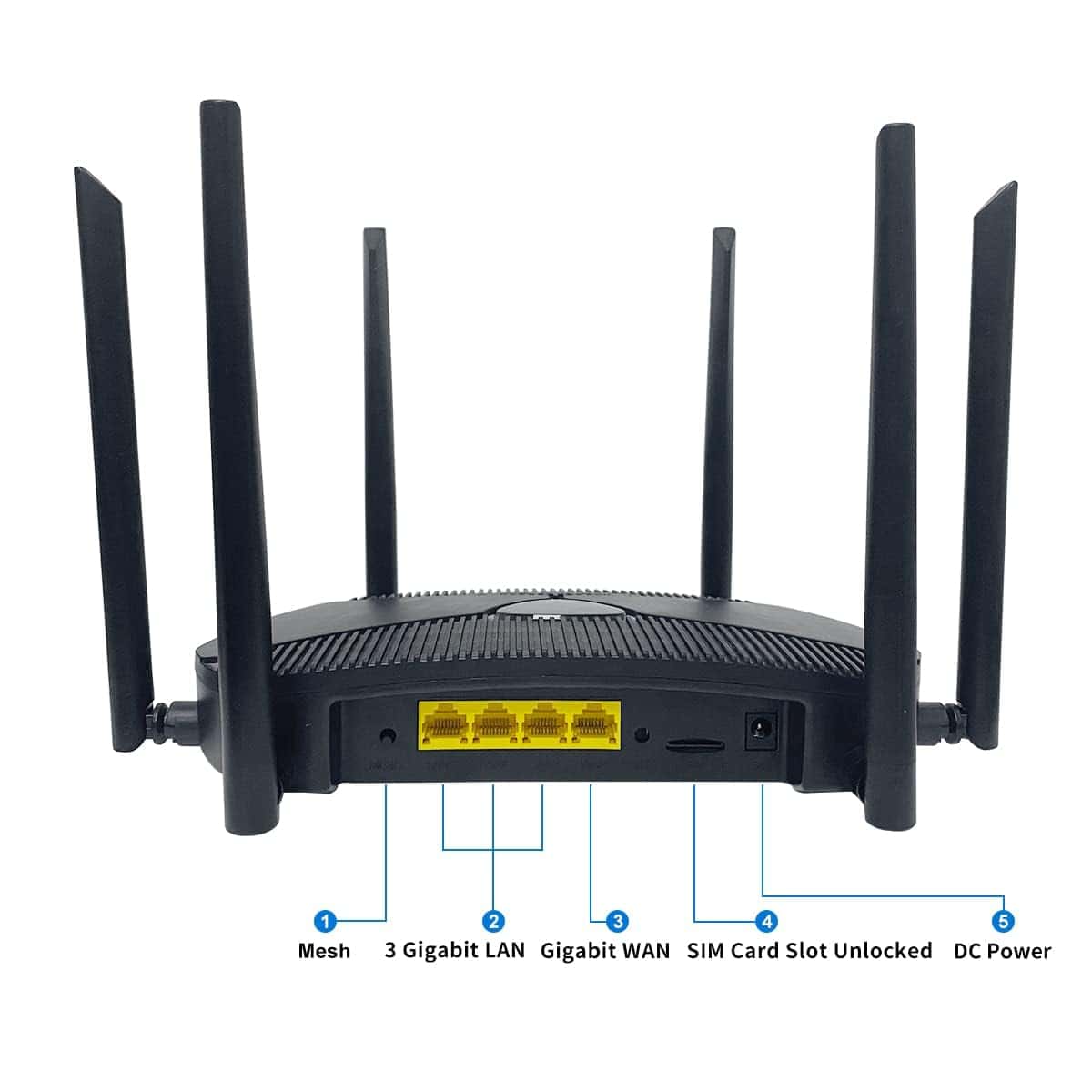 Router inalámbrico Wiflyer AX1800 4G LTE WiFi 6 - Imagen 3