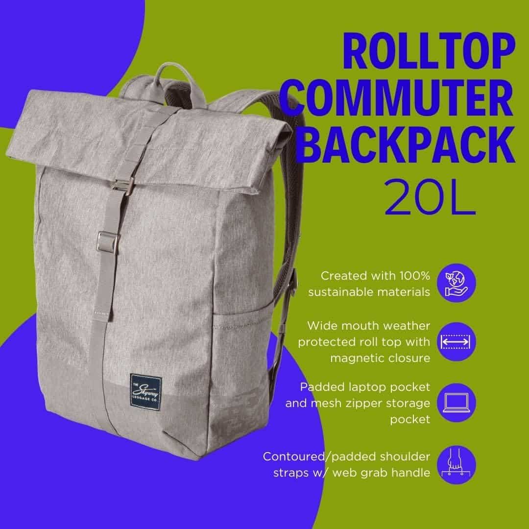 Mochila casual Skyway Luggage Rainier Rolltop Commuter para - Image 4