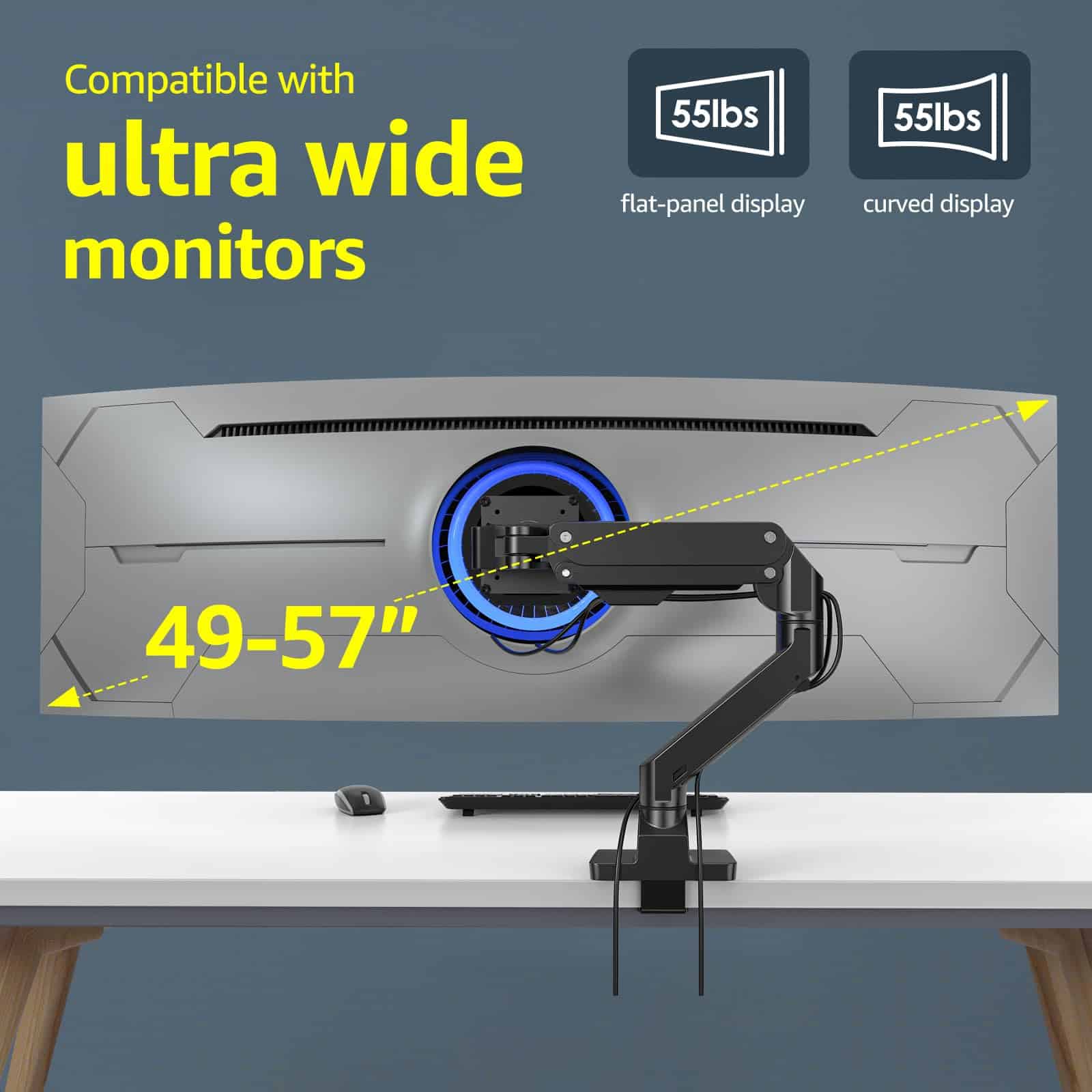 Brazo de Monitor de Servicio Pesado de Aluminio con Resorte - Image 5