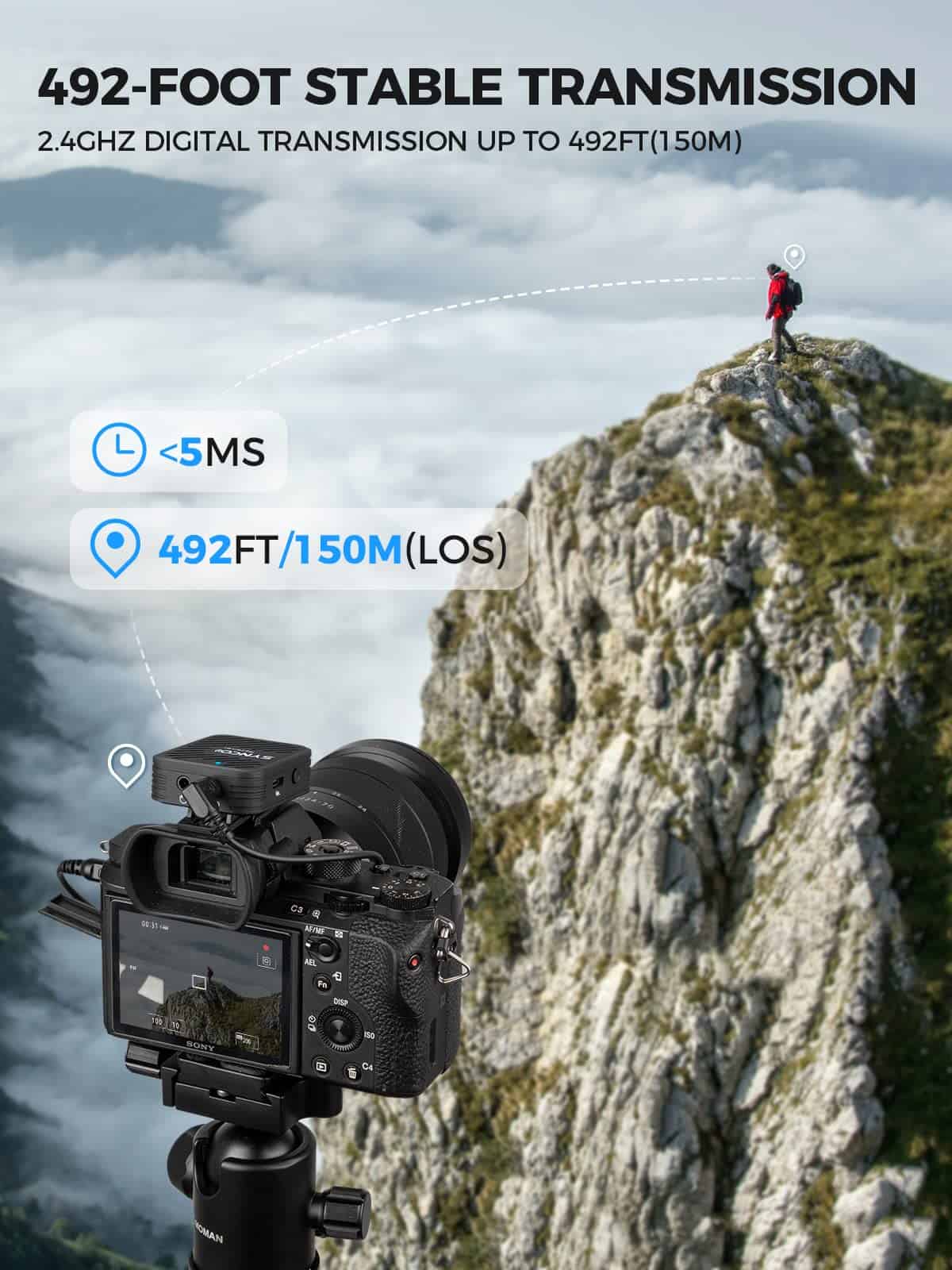 Micrófono Lavalier Inalámbrico SYNCO G1(A1) Pro, Micrófono - Image 3