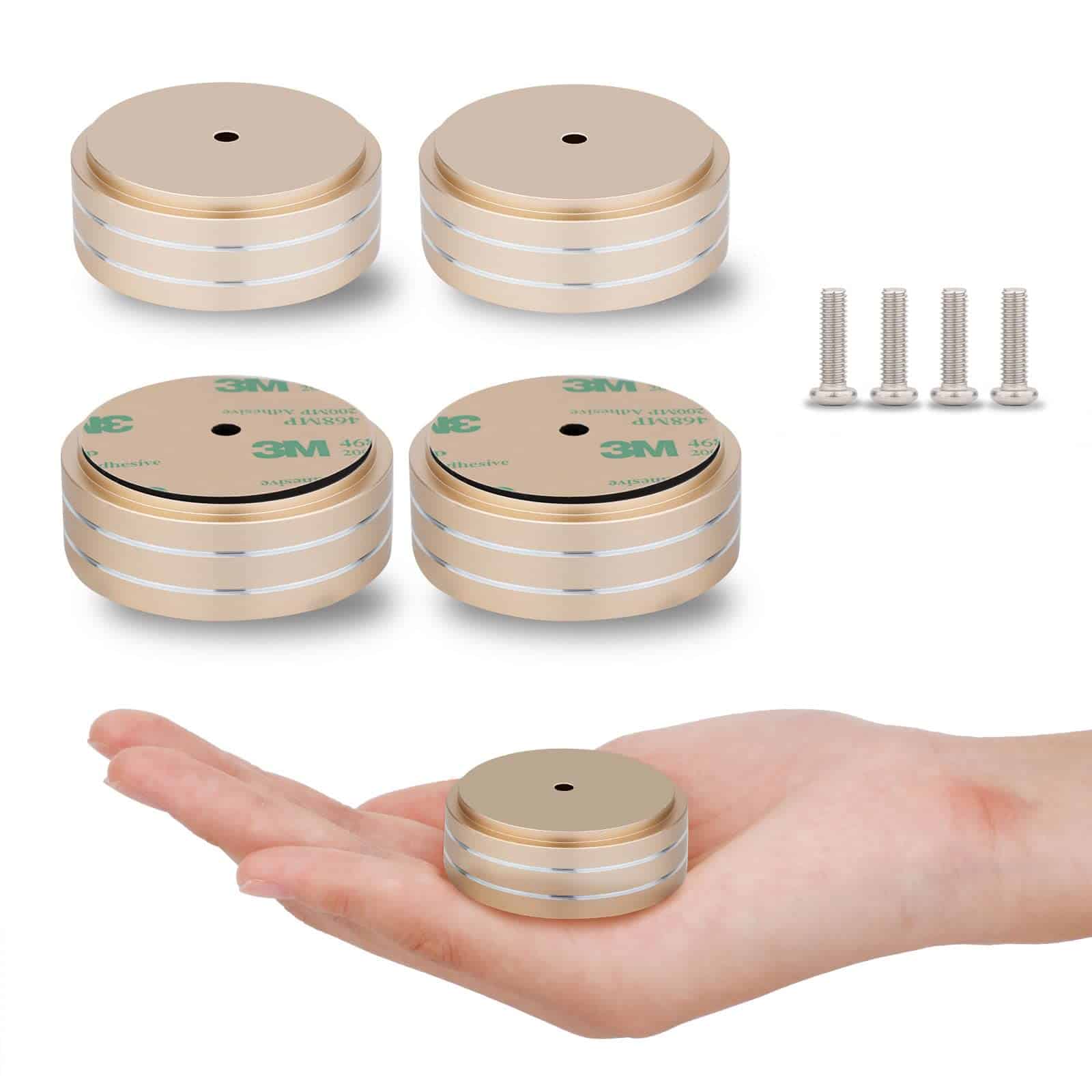 Pies de Aislamiento de Tocadiscos Monosaudio de Aluminio