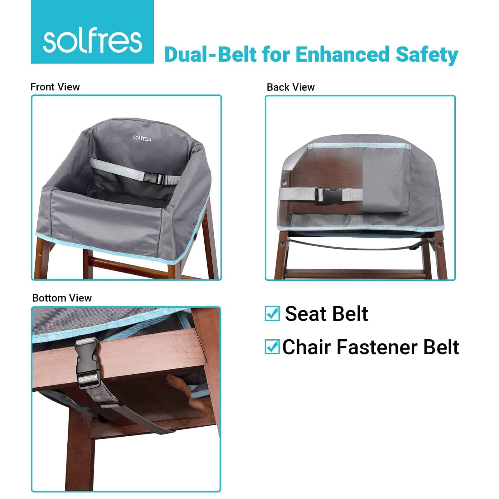 Cubierta para silla alta de bebé de doble correa, versión - Image 3