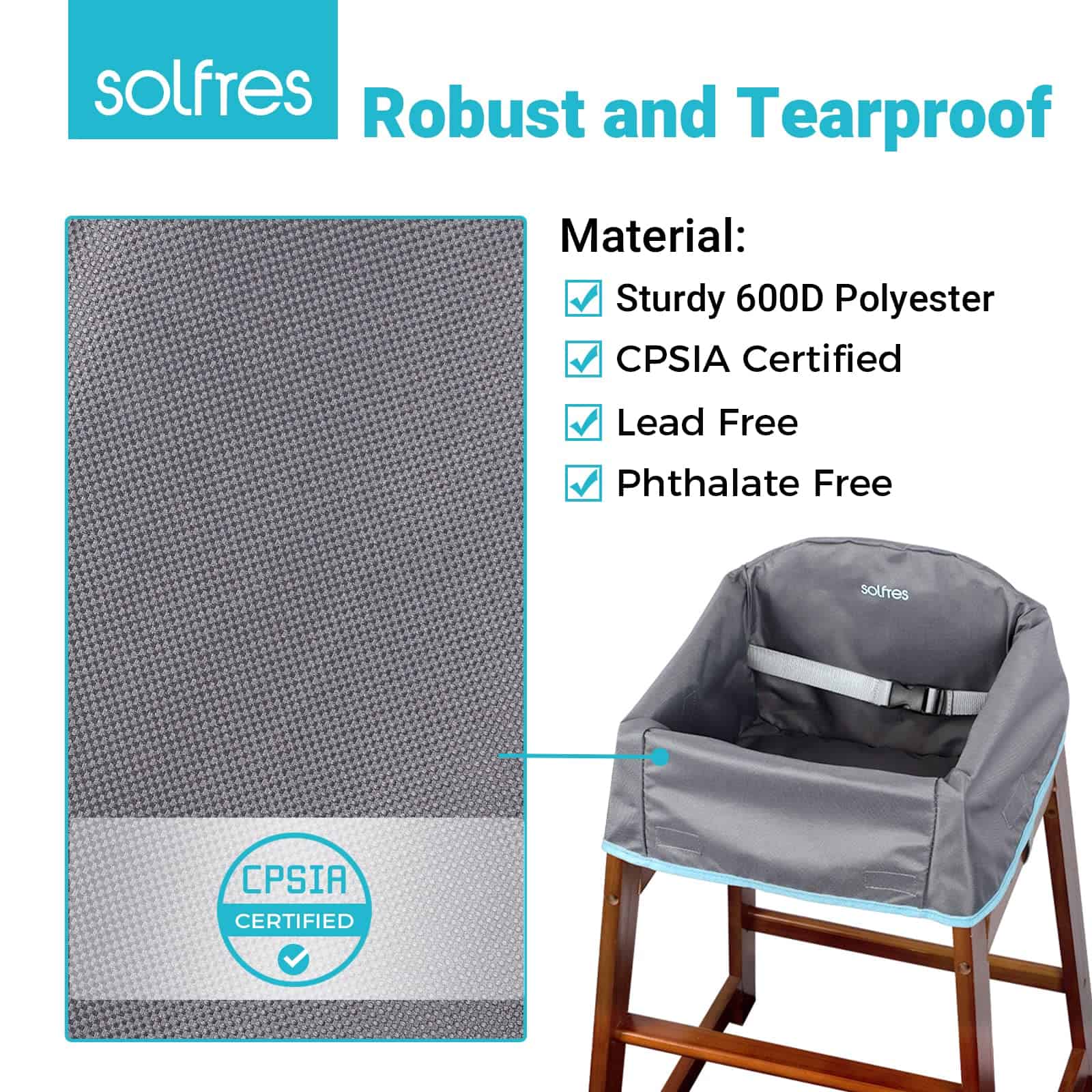 Cubierta para silla alta de bebé de doble correa, versión - Image 5