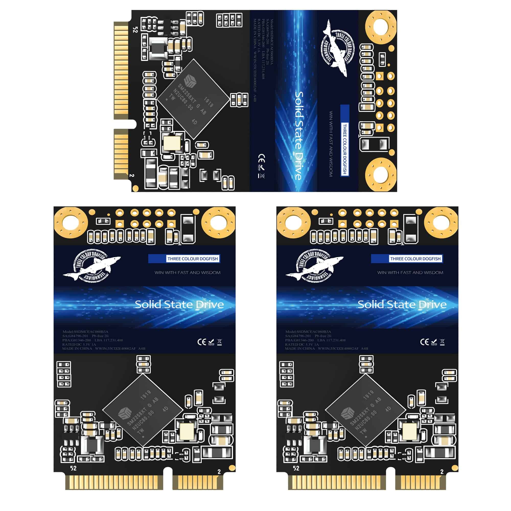 SSD MSATA 256GB Dogfish Disco de estado sólido interno de