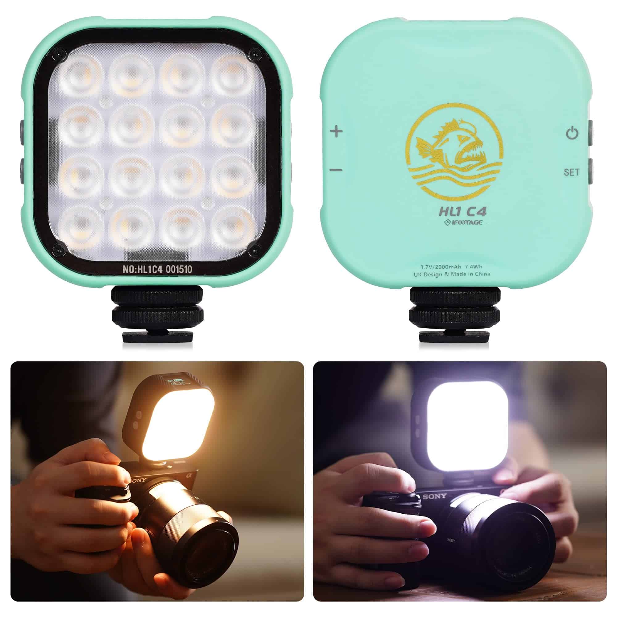 IFOOTAGE Luces de Video para Cámara, Luz de Cámara Portátil