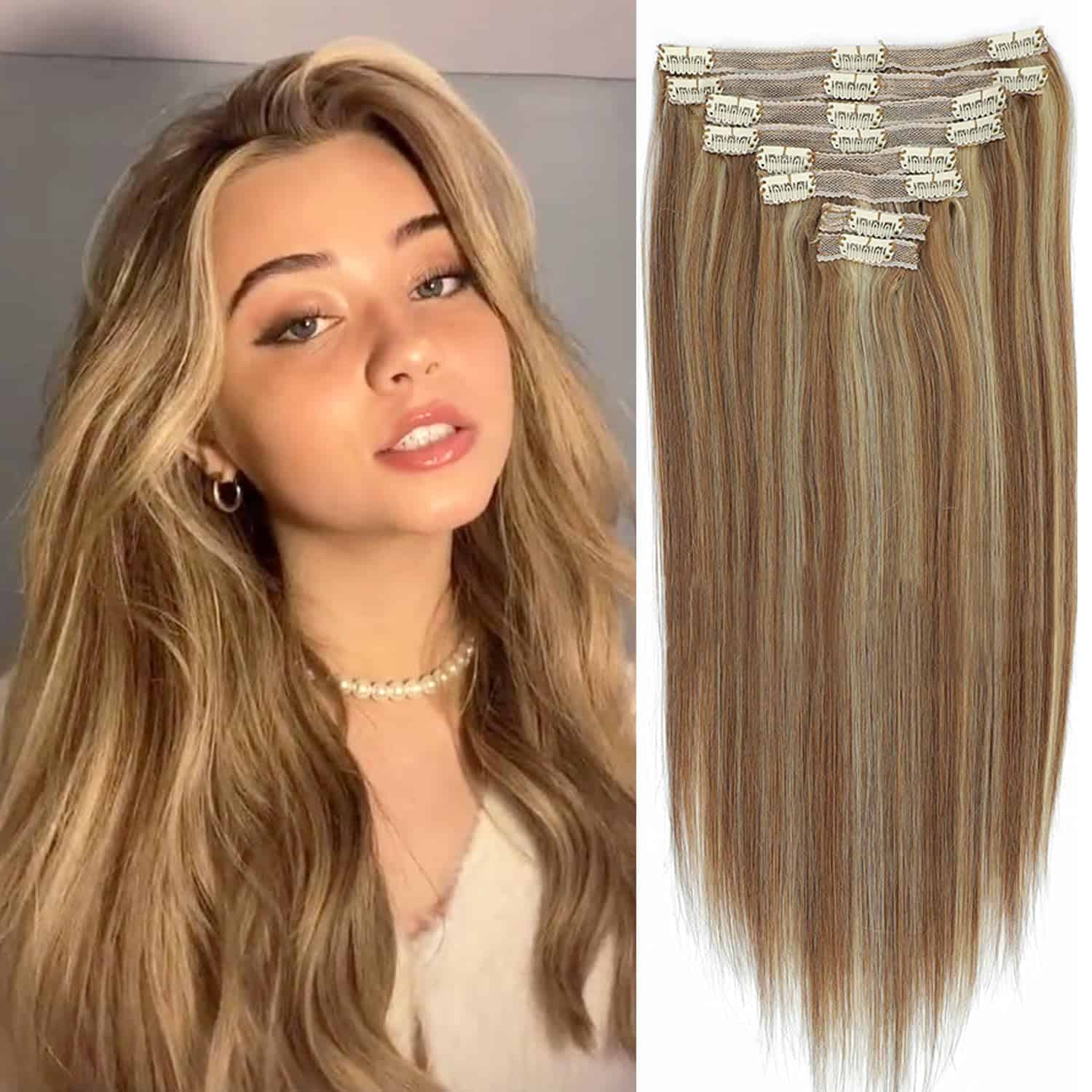 Extensiones de Cabello Humano Clip - Pelo Liso Remy 120g