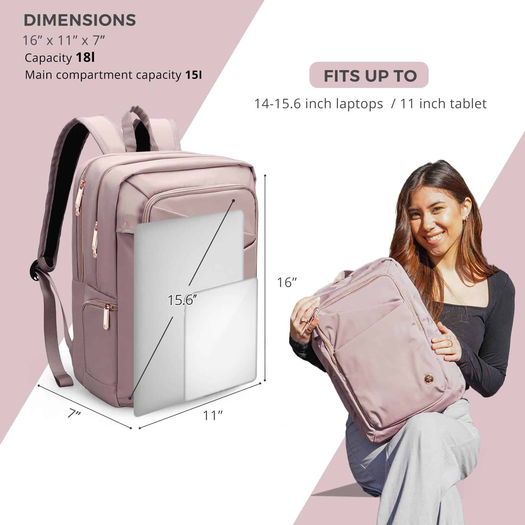 Mochila para Laptop Swissdigital Design Para Mujeres, - Image 9
