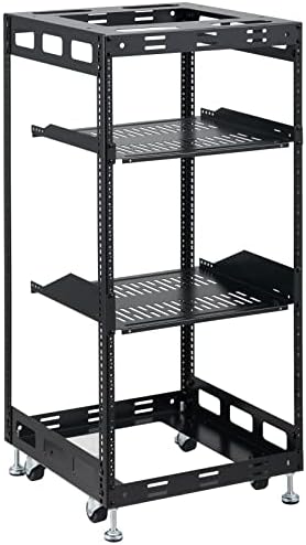 Rack Servidor Tedgetal 20U Abierto con 2 Repisas -Negro