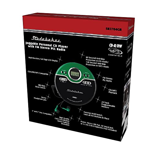 Reproductor de CD portátil retro verde Studebaker | - Image 7