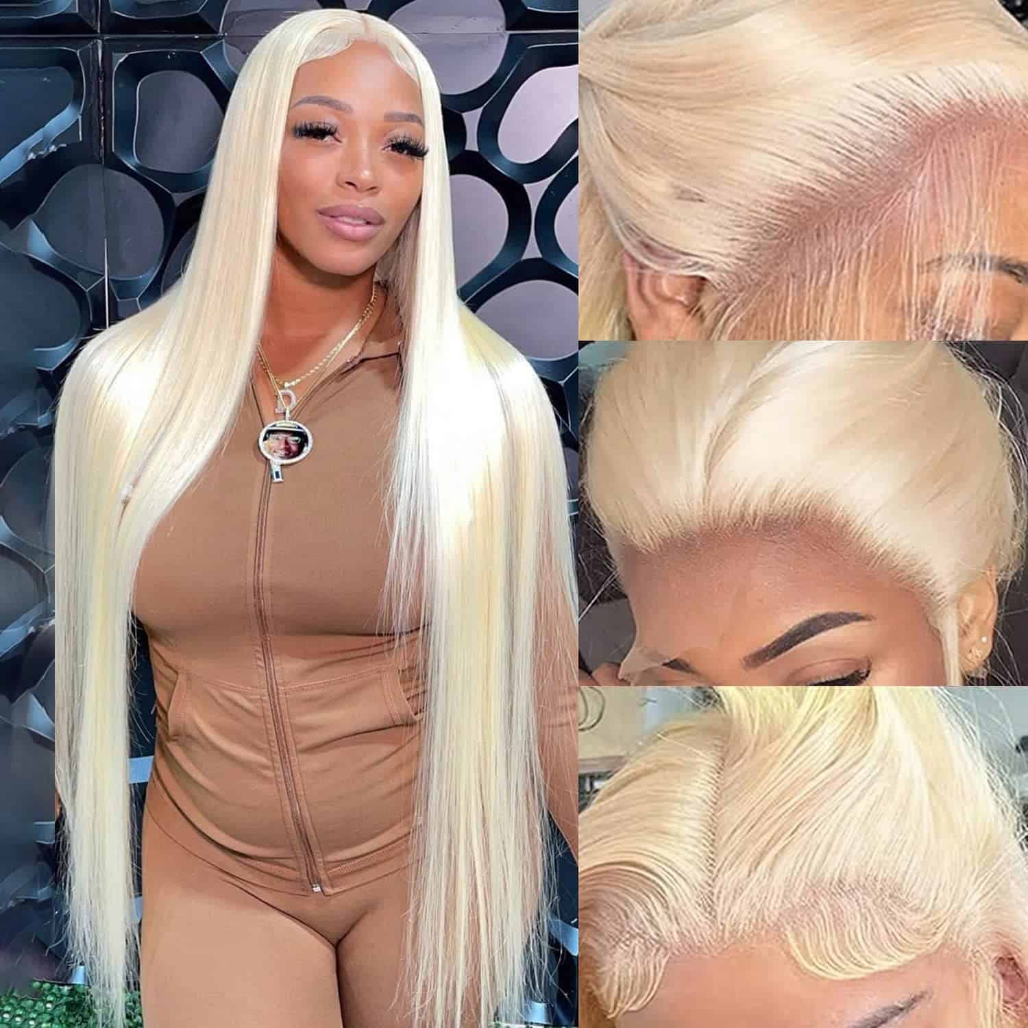 Peluca de Encaje Rubia 613 Alididi de Pelo Humano 13x4 180%