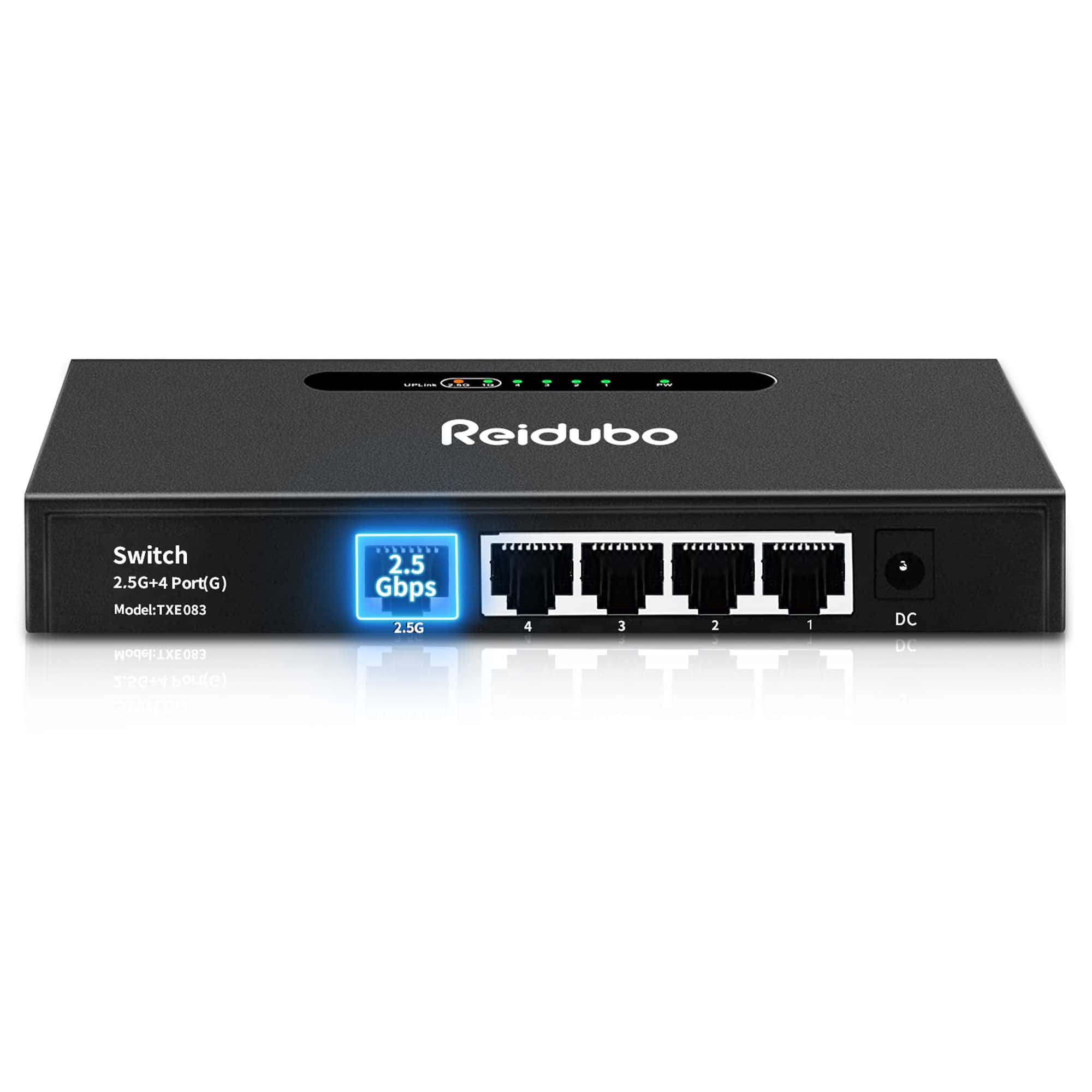 Reidubo 2.5G Uplink Ethernet Splitter, Puerto de 2.5 Gb