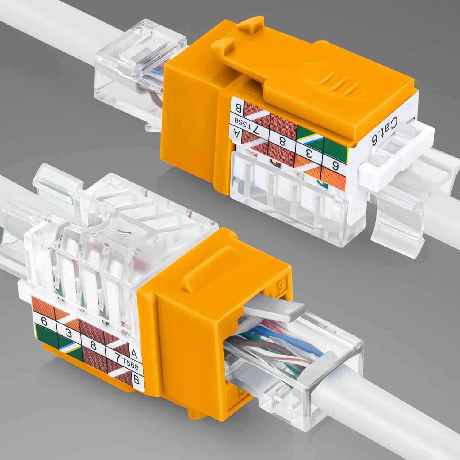 Conjunto de 50 Jacks Keystone Cat6A de 45� Angulados - Image 9