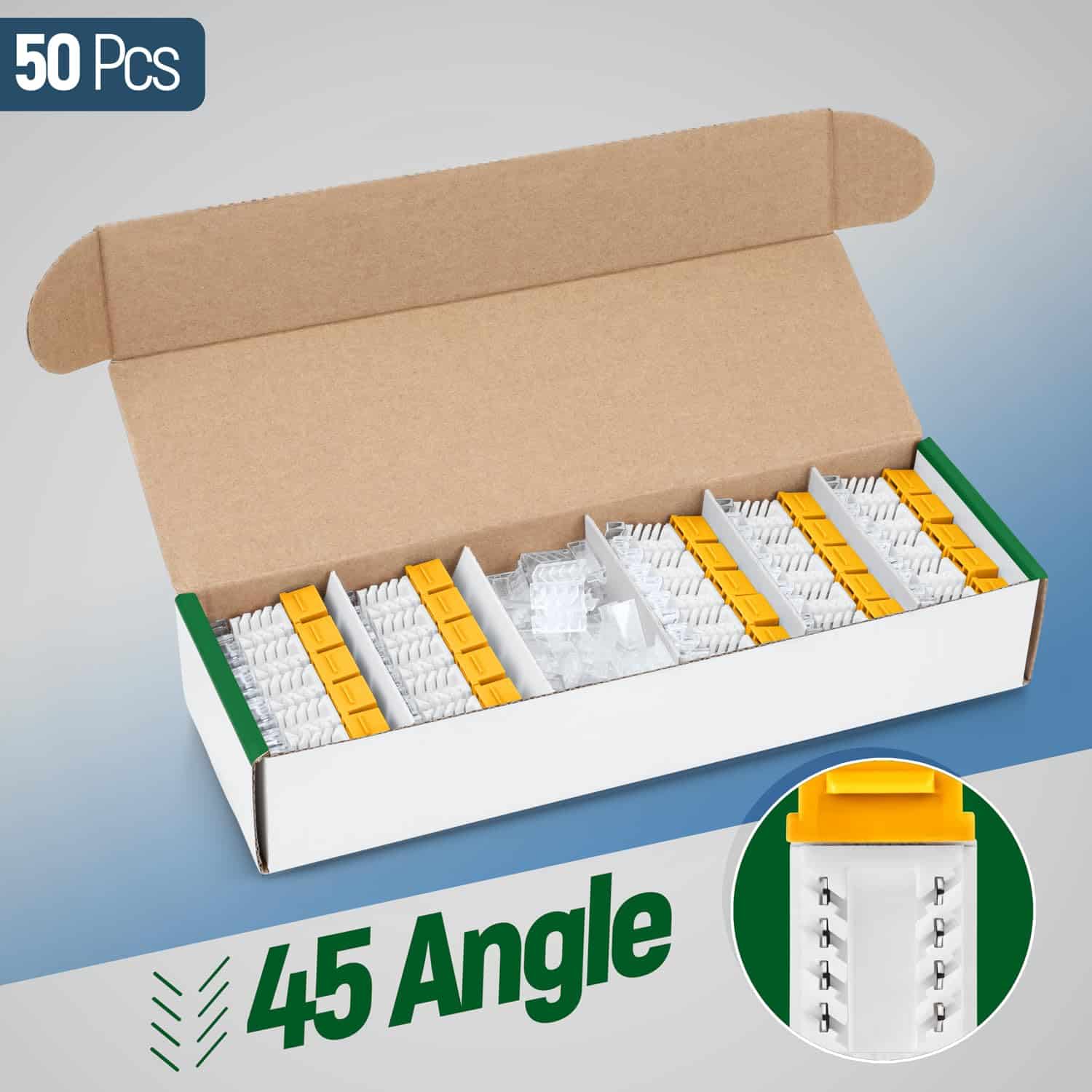 Conjunto de 50 Jacks Keystone Cat6A de 45� Angulados - Image 3