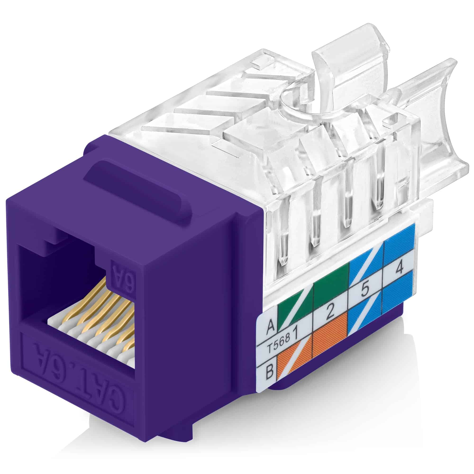 Conjunto de 50 Jacks Keystone Cat6A 45° Angulados de