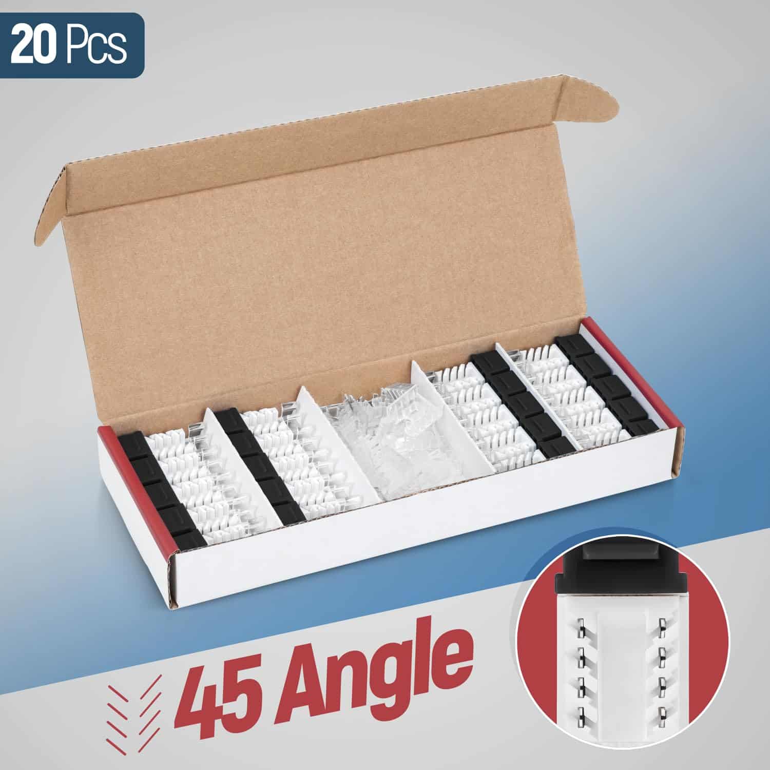 Alternative view of Conjunto de 20 Jacks Cat6 Everest RJ45 Angulado 45� en