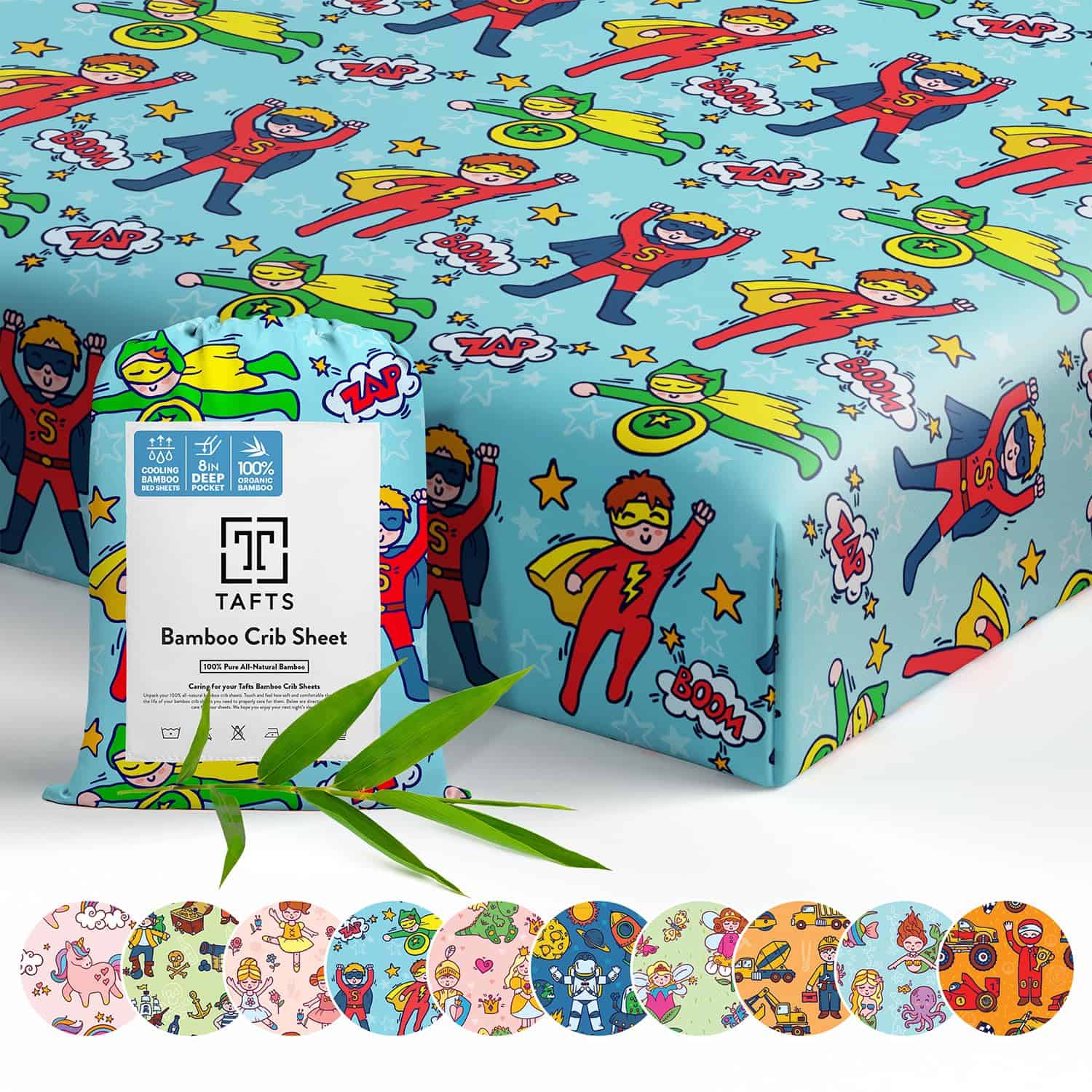Sábanas Ajustadas Tafts 100% Viscosa, Niñas, Niños y