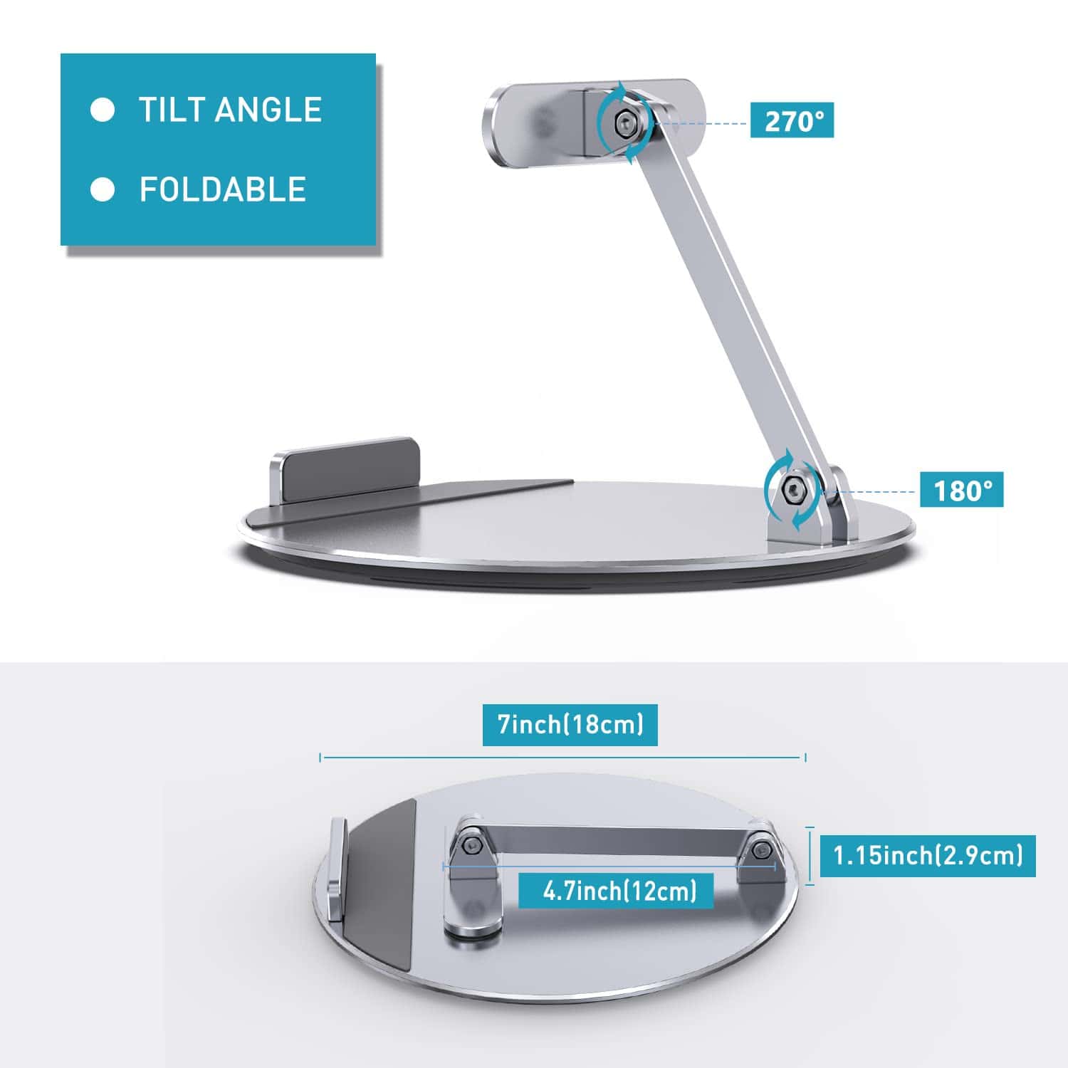 Soporte inclinable y giratorio Letlar para Echo Show 15, - Imagen 8