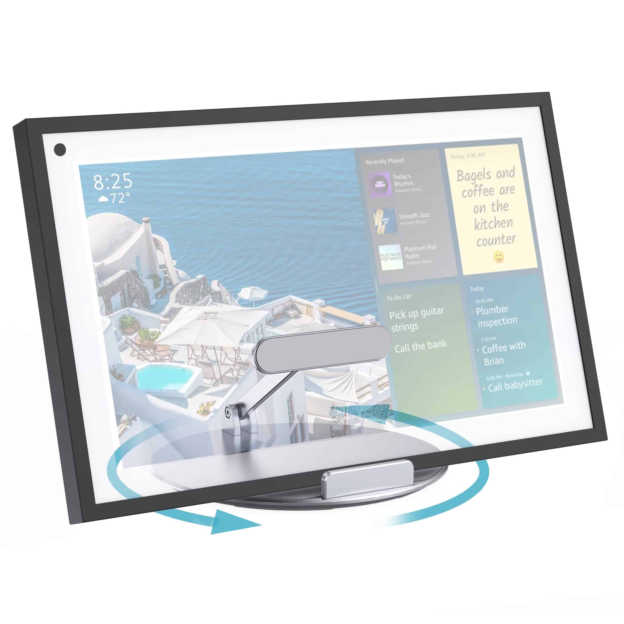 Soporte inclinable y giratorio Letlar para Echo Show 15,