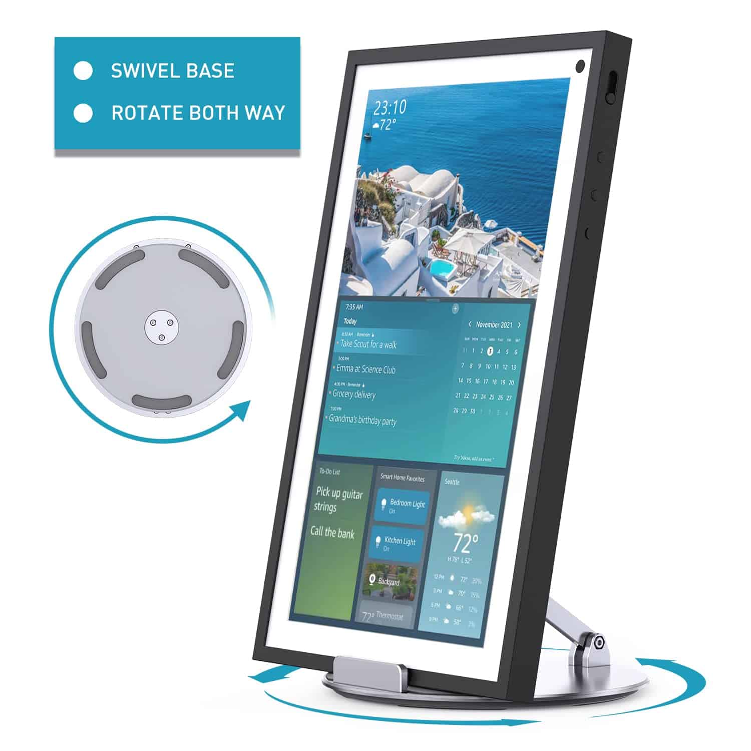 Soporte inclinable y giratorio Letlar para Echo Show 15, - Imagen 3