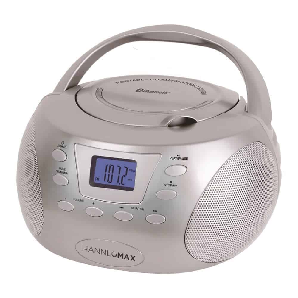 HANNLOMAX HX-332CD Boombox portátil con reproductor de CD,