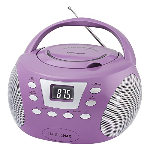 HANNLOMAX HX-332CD Reproductor de CD Portátil, Radio FM
