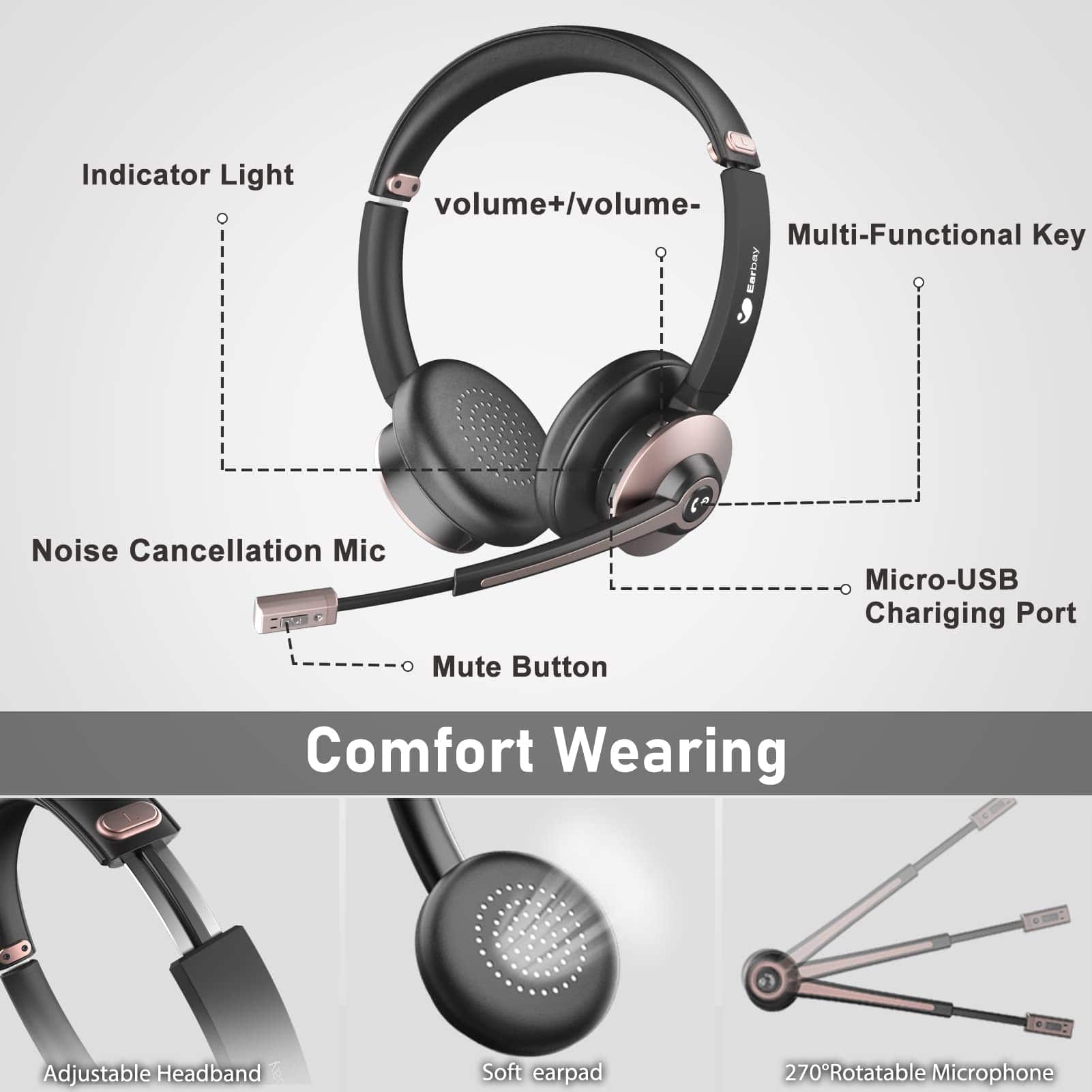 Auriculares Inalámbricos Earbay, Auriculares Bluetooth con - Image 7