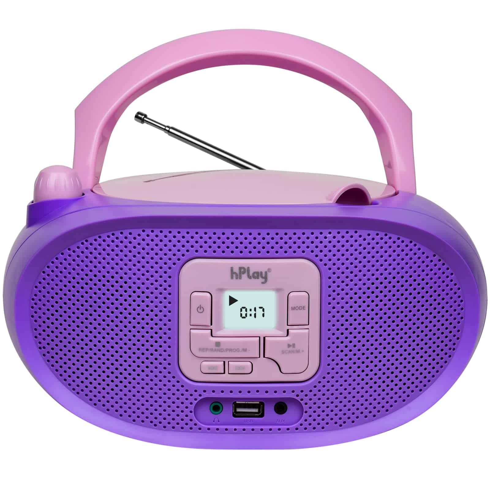Reproductor de CD Boombox portátil hPlay Gummy GC04B con