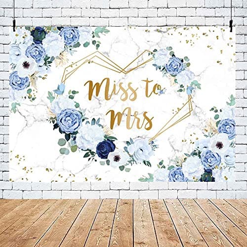 Fondo de 10x7 pies AIBIIN Miss to Mrs Floral para Despedida