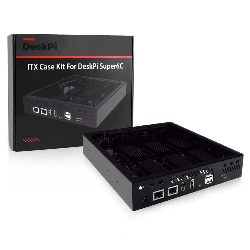 Estuche GeeekPi ITX con Ventilador para Deskpi Super6c
