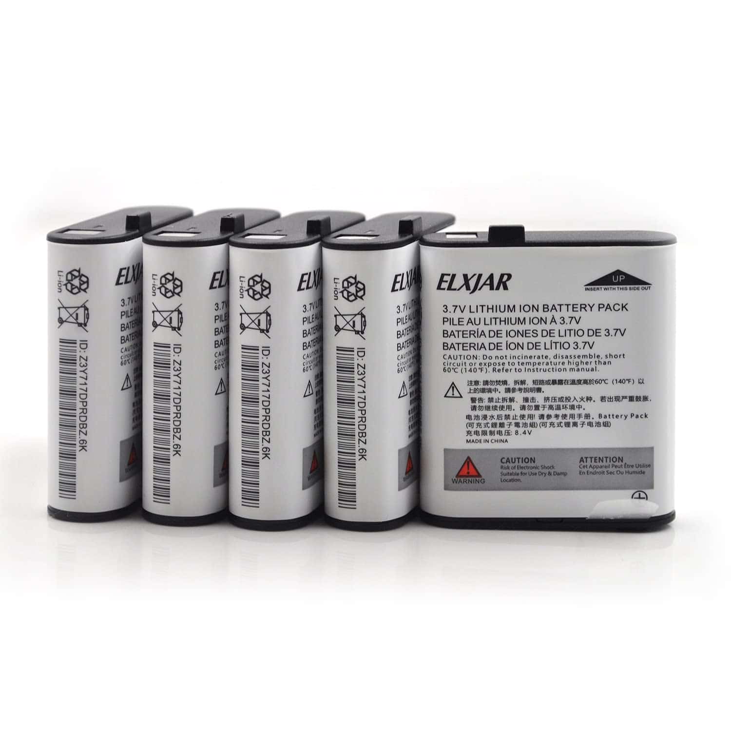 hflexgrad (Paquete de 5) Batería de iones de litio de 3.7V