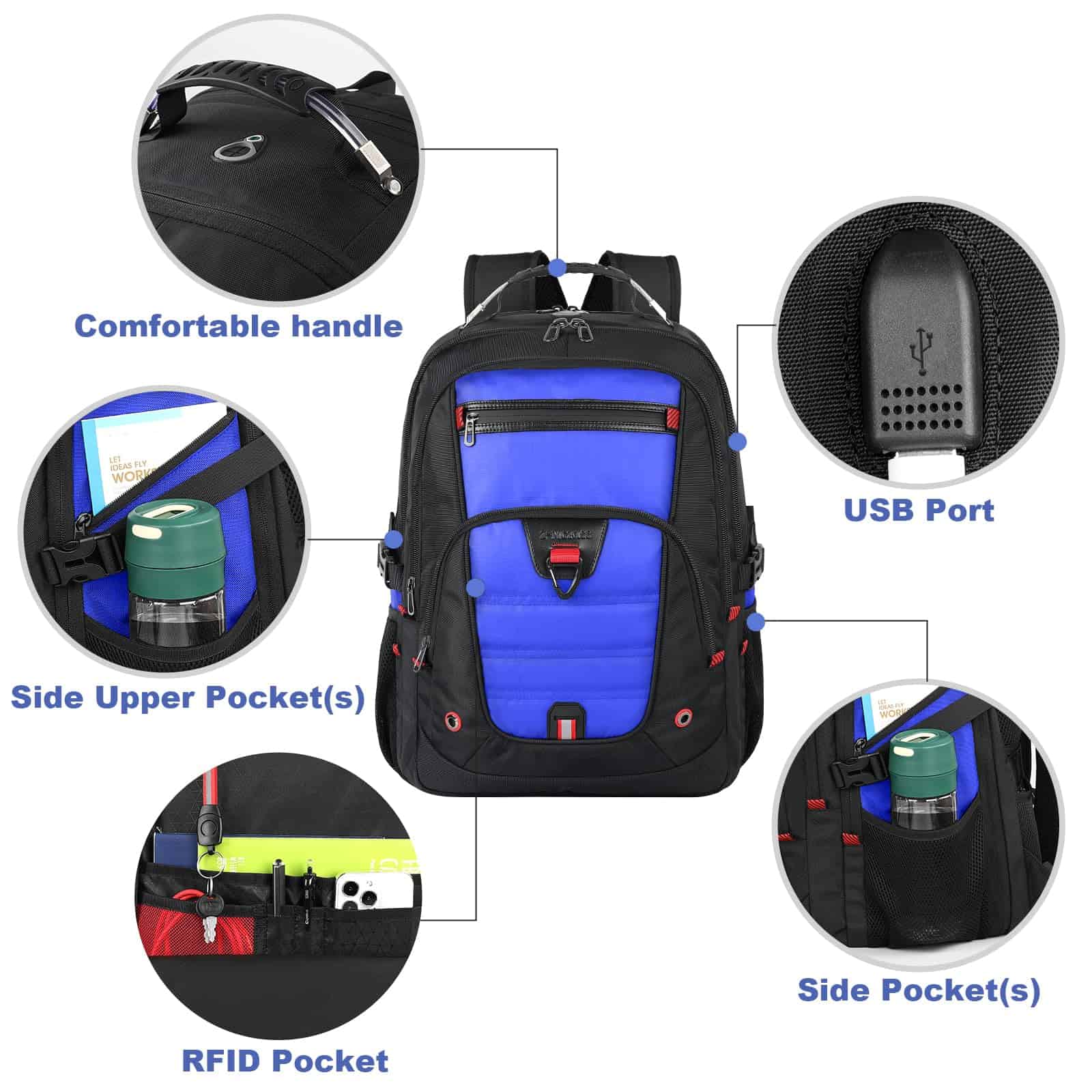 Mochila Extra Grande Z-MGKISS, Bolsa de Viaje para Laptop - Image 6