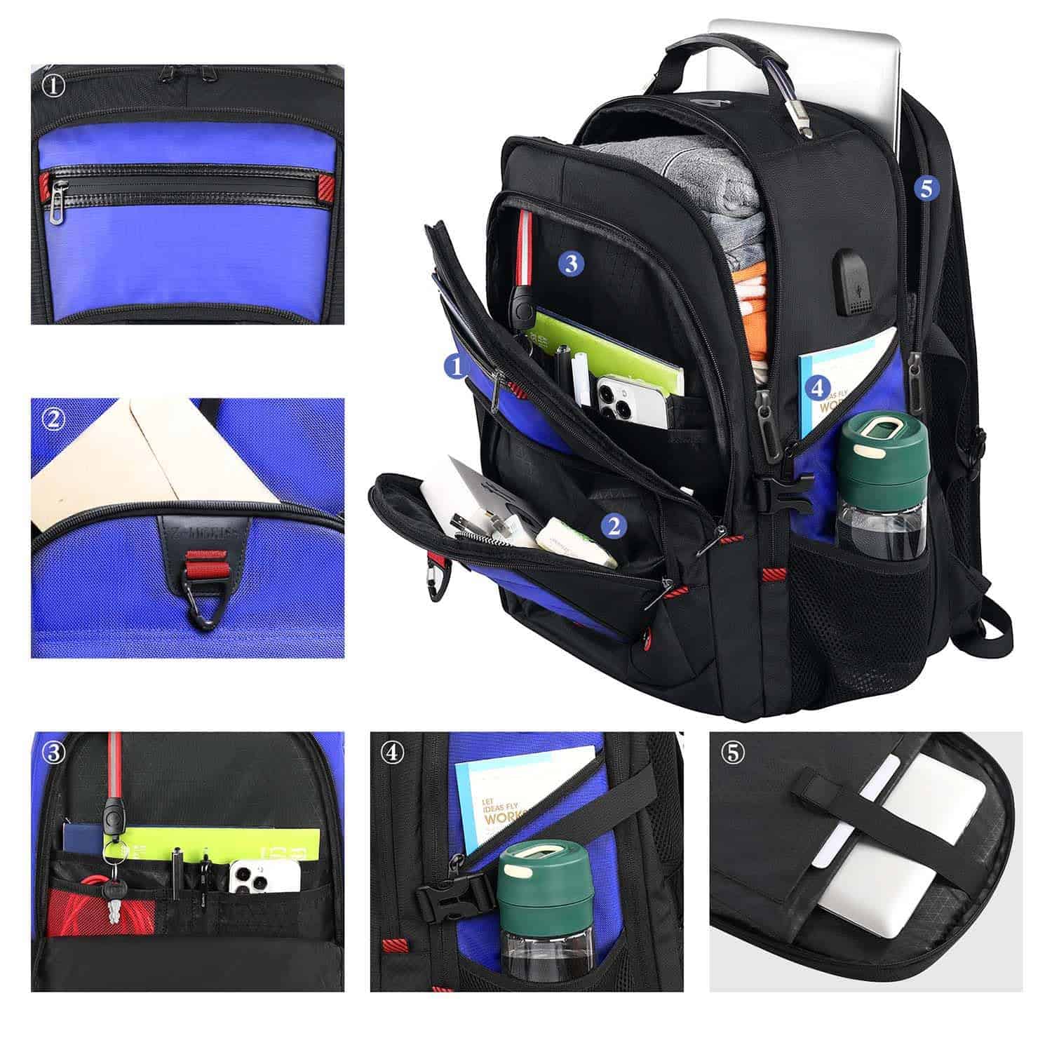 Mochila Extra Grande Z-MGKISS, Bolsa de Viaje para Laptop - Image 3