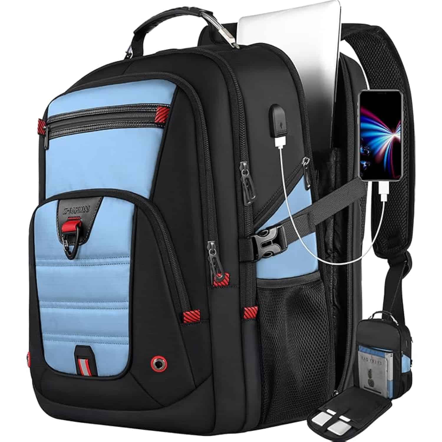 Mochila grande Z-MGKISS para viajes, 52L, mochila antirrobo